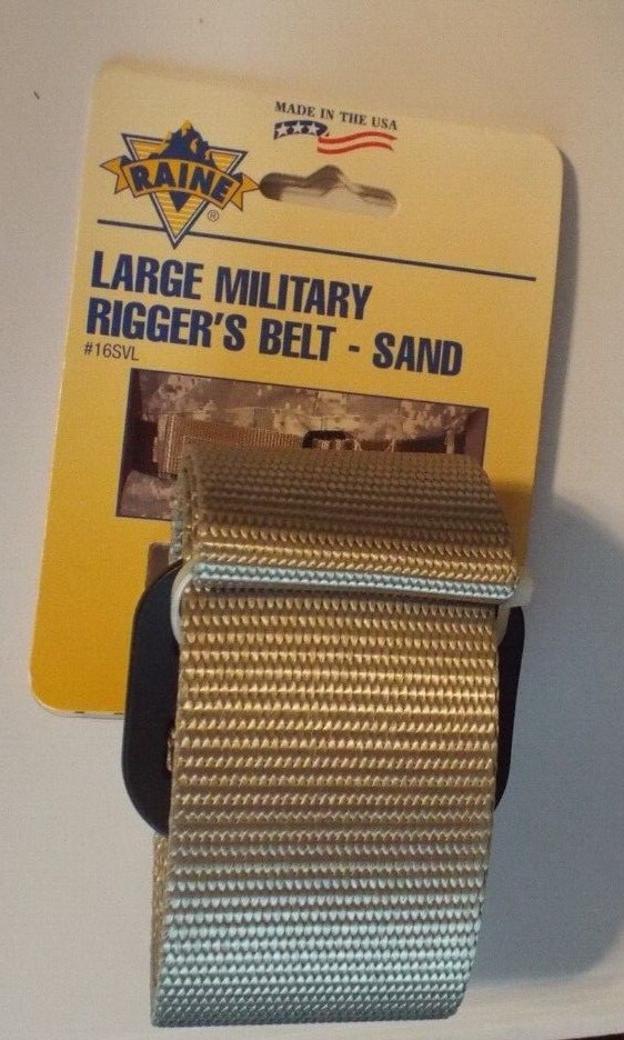Raine Inc US Army Air Force Military Riggers Belt Desert Sand BDU Style Uniforms