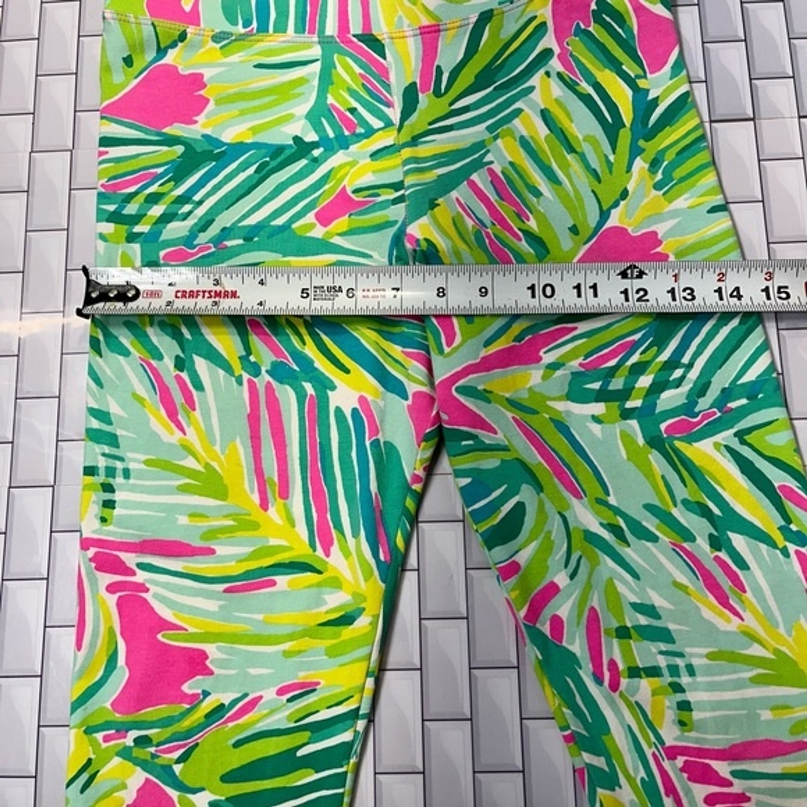 Lily Pulitzer Lima Peru Luxletic Leggings Junior Size XL/Women Size XS Gym