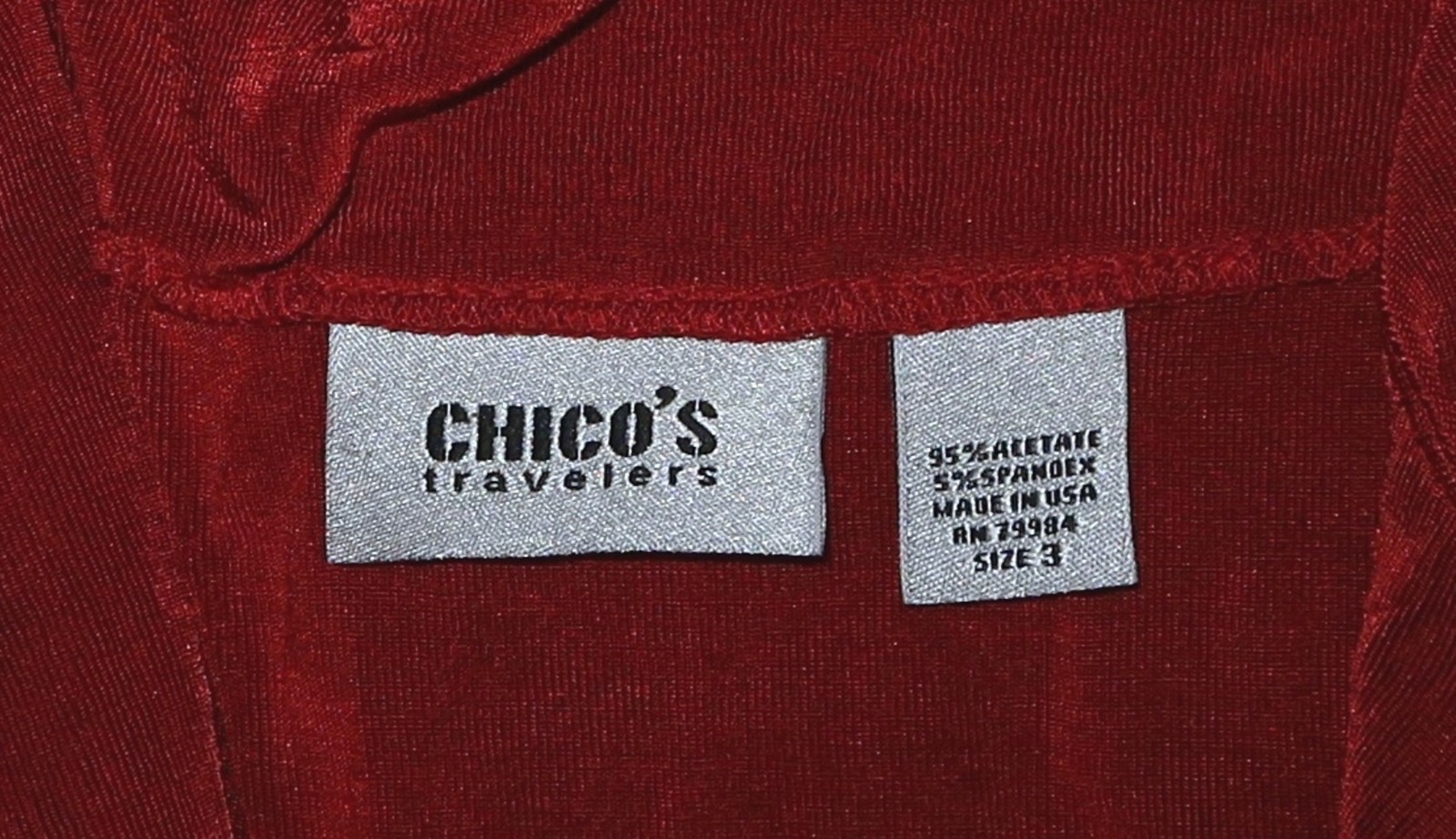 CHICO’S TRAVELERS Rust Clsrlss Jckt 46 In Chst 28.5 In Lng Sz 3 (XL) EXC