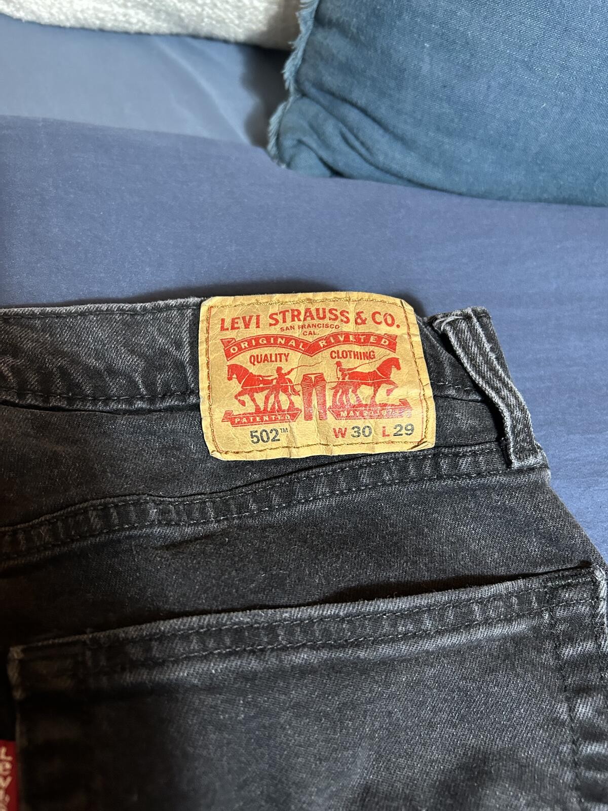 Levi’s 502 Tapered Fit Black Jeans W30 L29