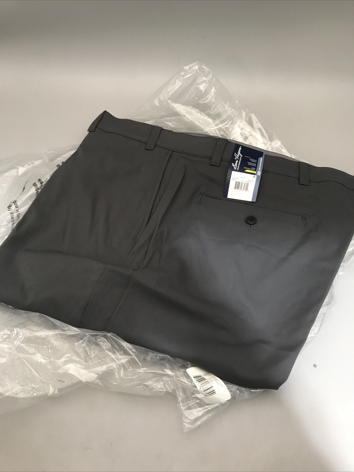 Ben Hogan Mens Performance Pants Stretch Fabric Size 50×30 Asphalt Dark Gray New