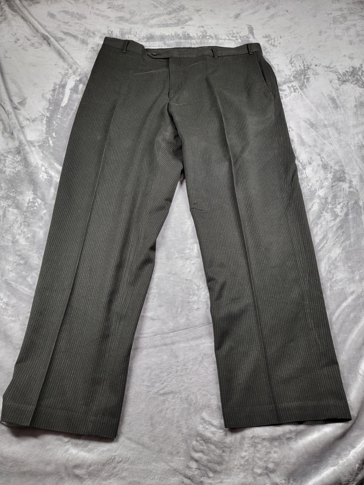 Allen Solly Pants Mens 38×29 black pinstriped Chino Business Casual striped