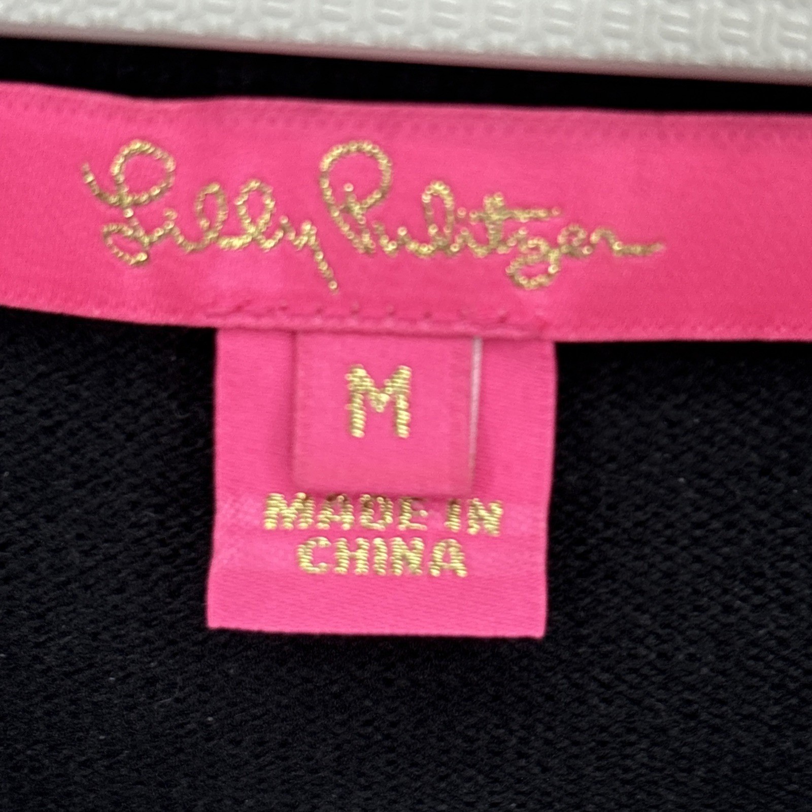 Lilly Pulitzer Sweater Medium Black Christin Off The Shoulder Long Sleeve