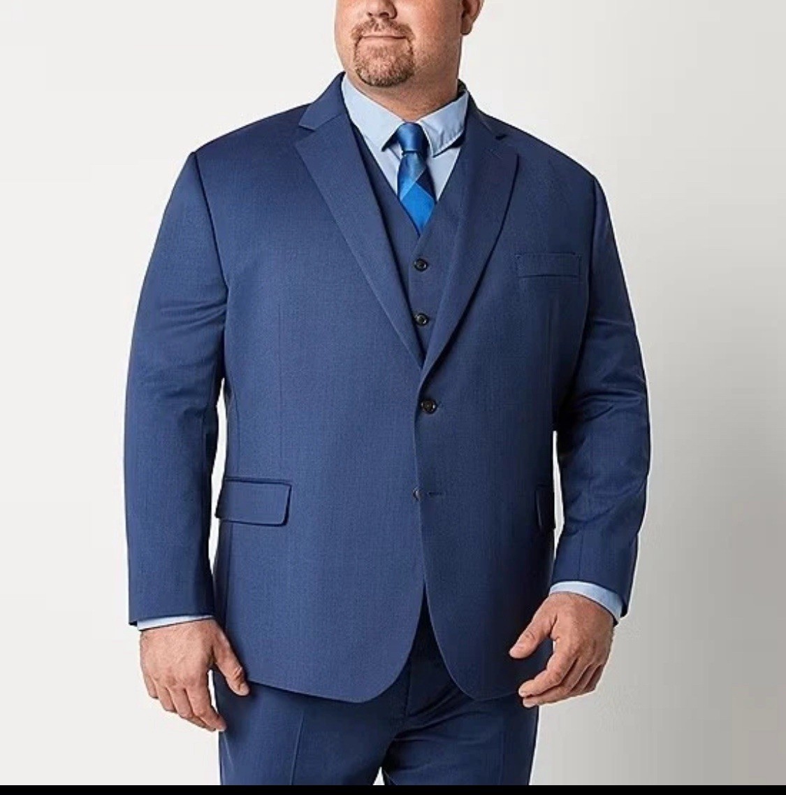 Stafford 48R Cool-Max EcoMade Stretch Fabric/Classic Fit – Blue Birdseye Jacket