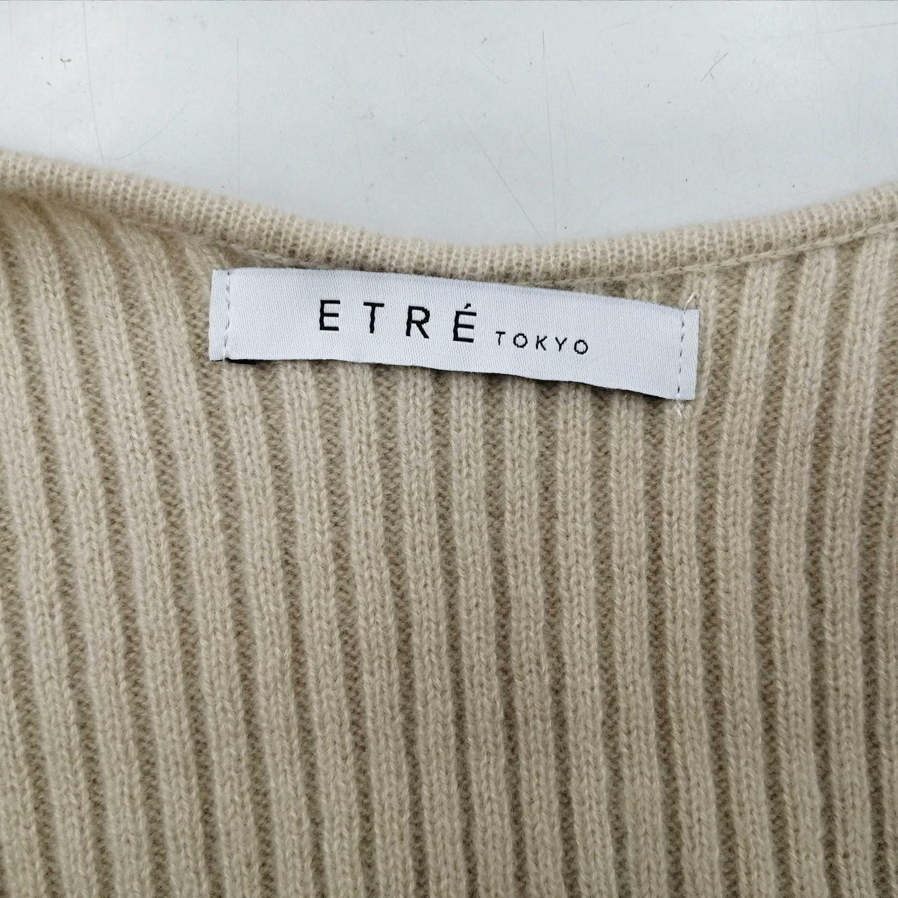 Etre Tokyo Rib Slit Knit Dress F 44in Length 21in Sleeves Black