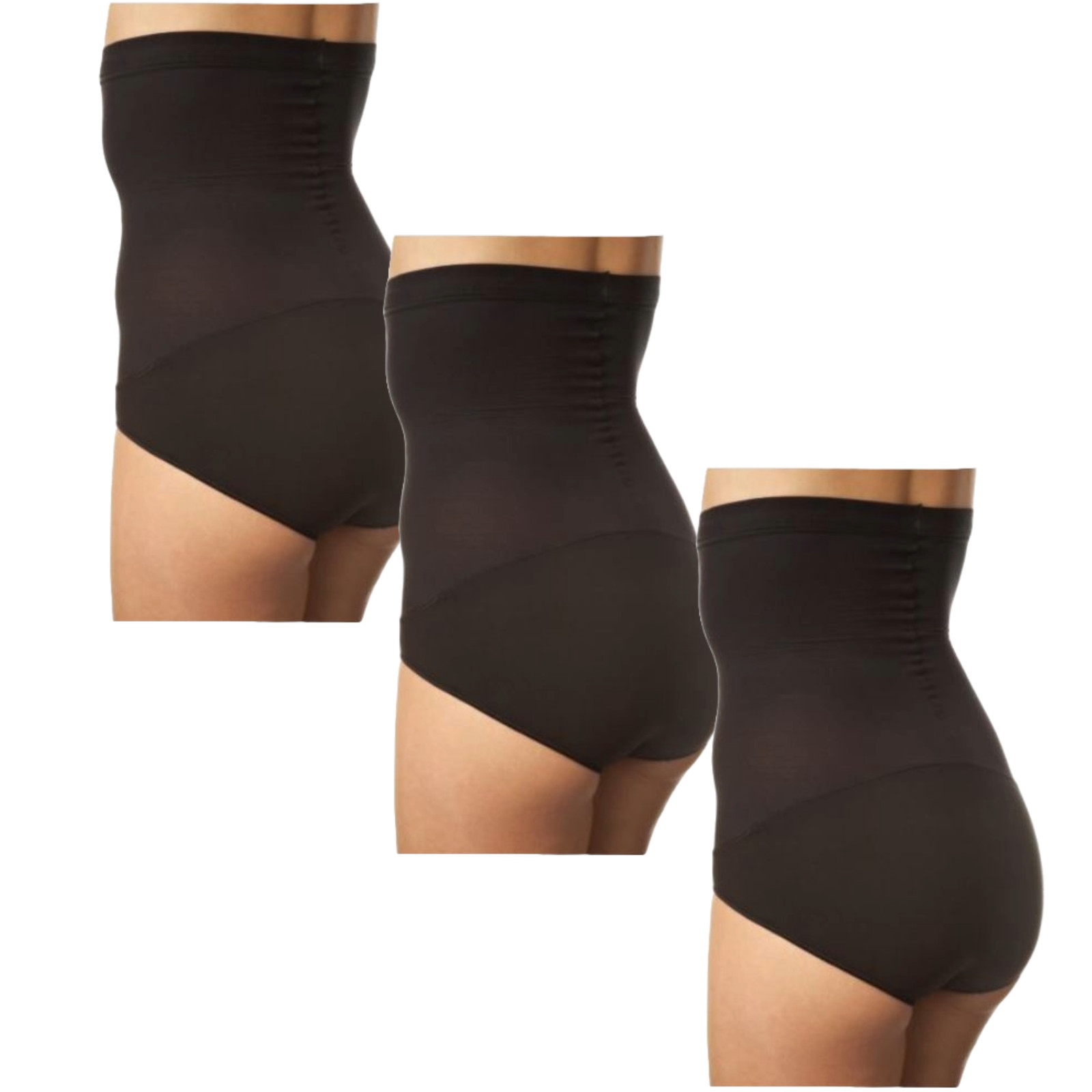 Spanx Shapewear High-Waist Briefs Lot of 3 Size C Medium Black