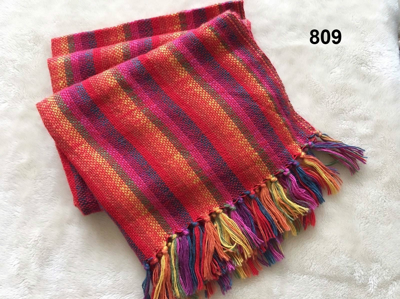 Alpaca Wool Scarf Shawl Handmade Colorful Pashmina Natural fibers /No synthetics