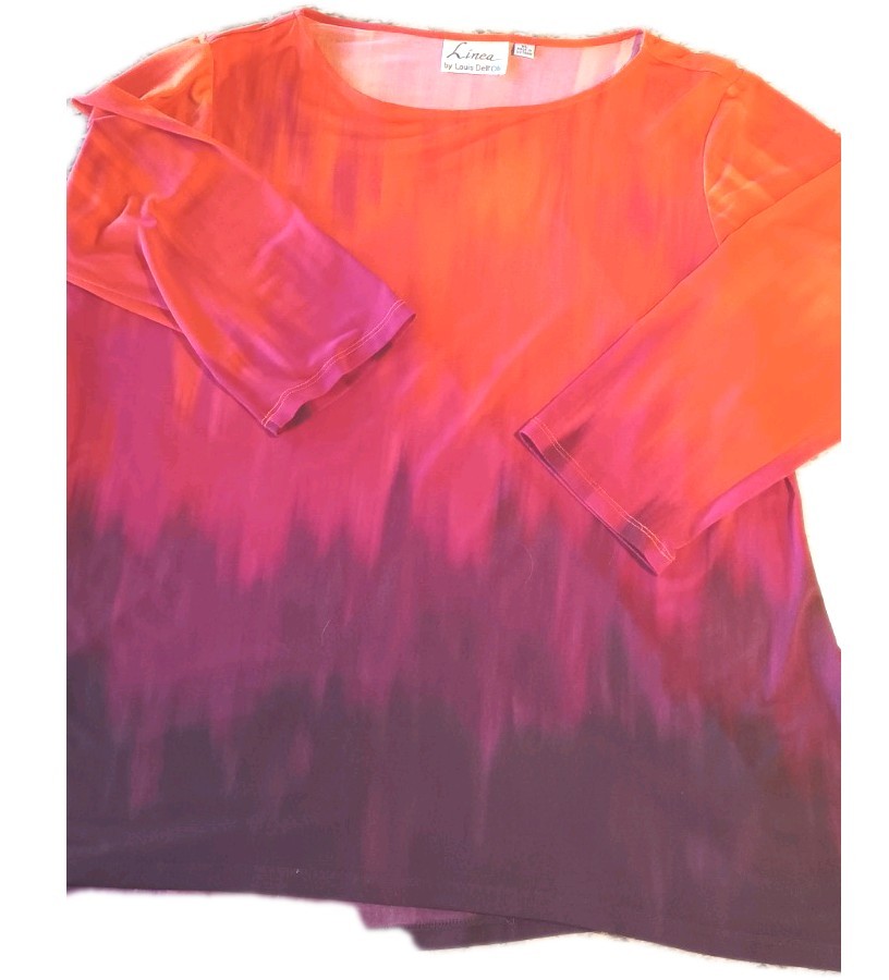 Linea Louis Dell’Olio Designer Ombre Hi-Low Hem Tunic Top MANGO XL A263353