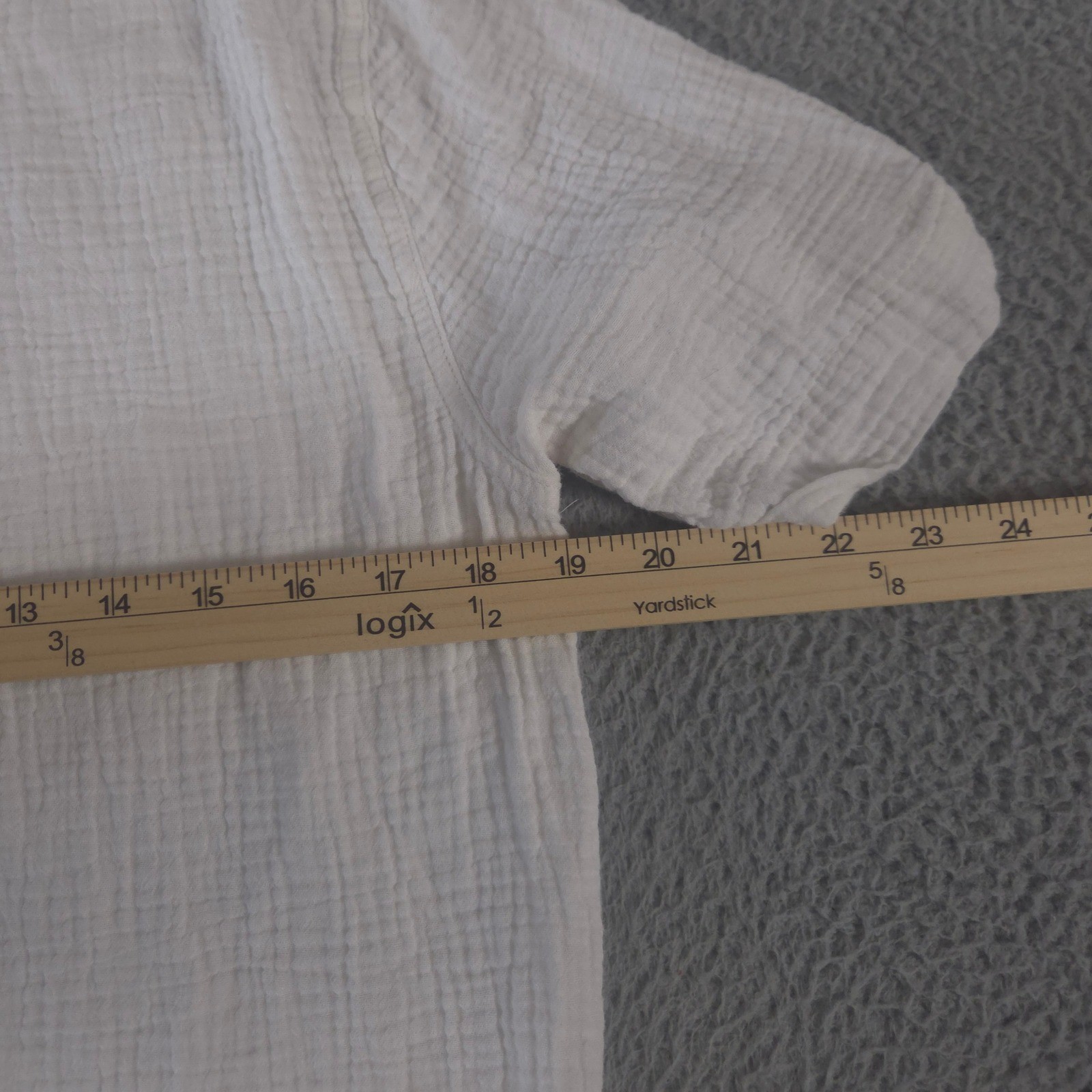 The Normal Brand Shirt Mens Medium White Knit Getaway Cotton Gauze Short Sleeve