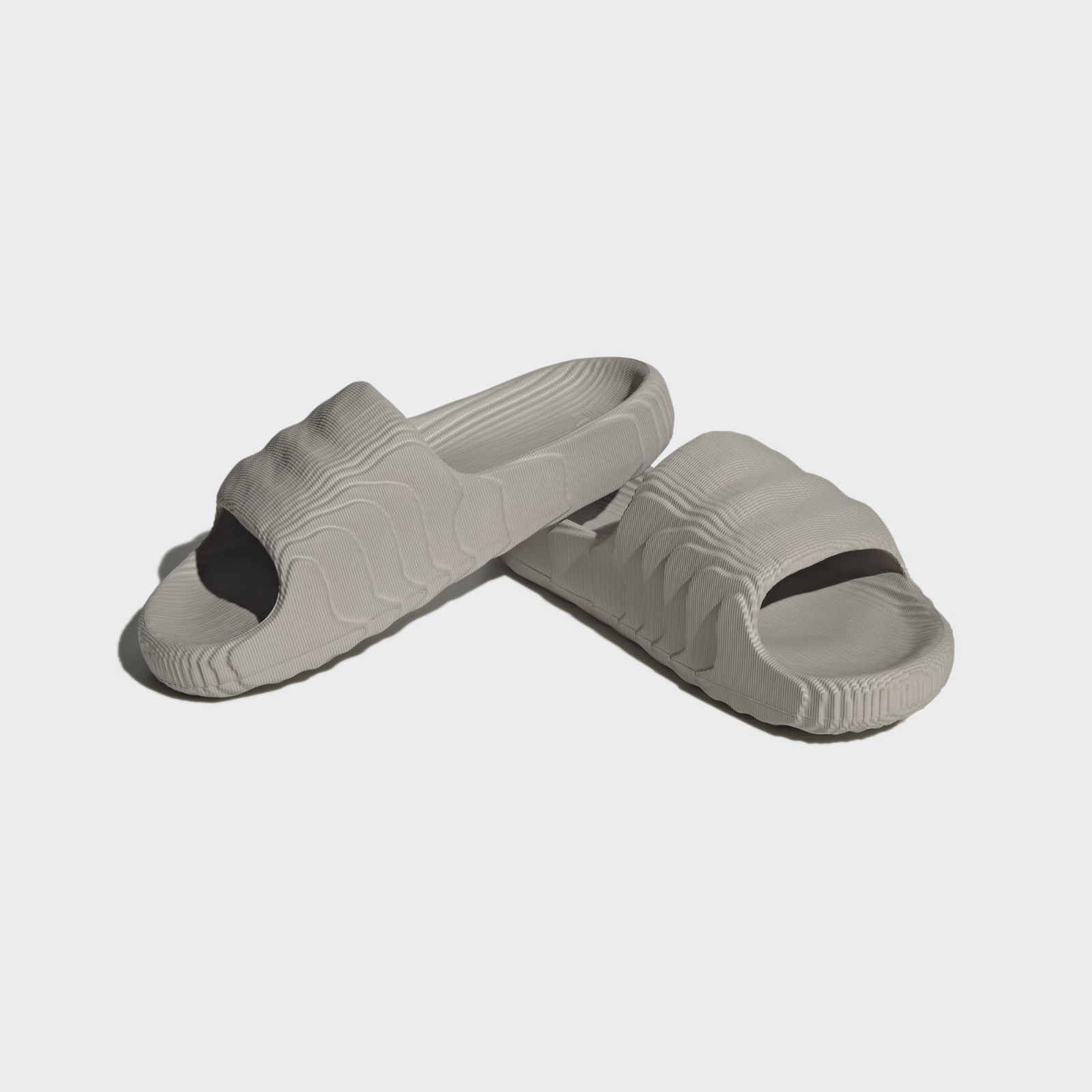 Adidas Mens Adilette-22 Slides – Light Brown/Light Brown/Core Black
