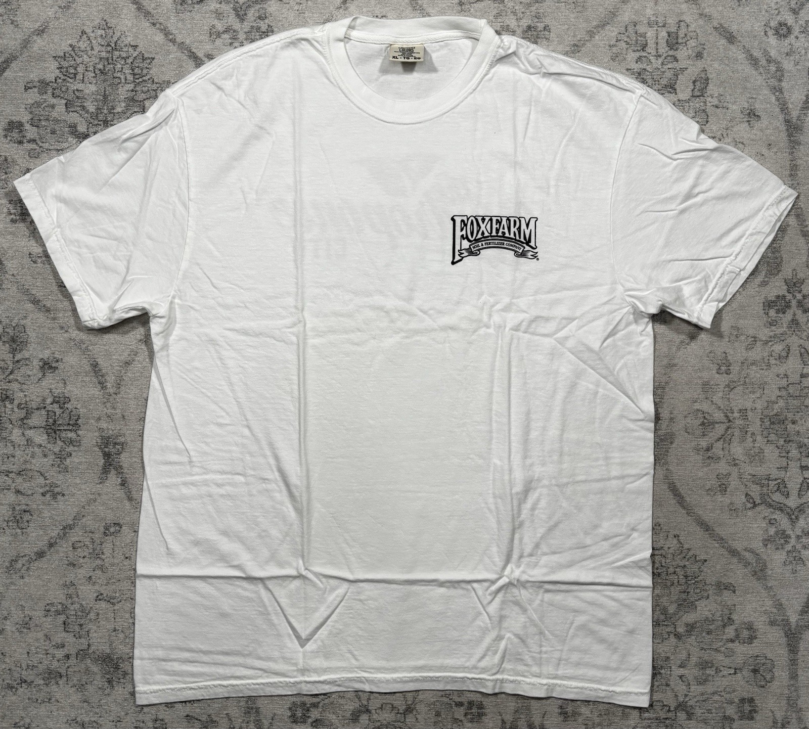 Sz XL FoxFarm Soil & Fertilizer Company White Shirt Comfort Colors NEW