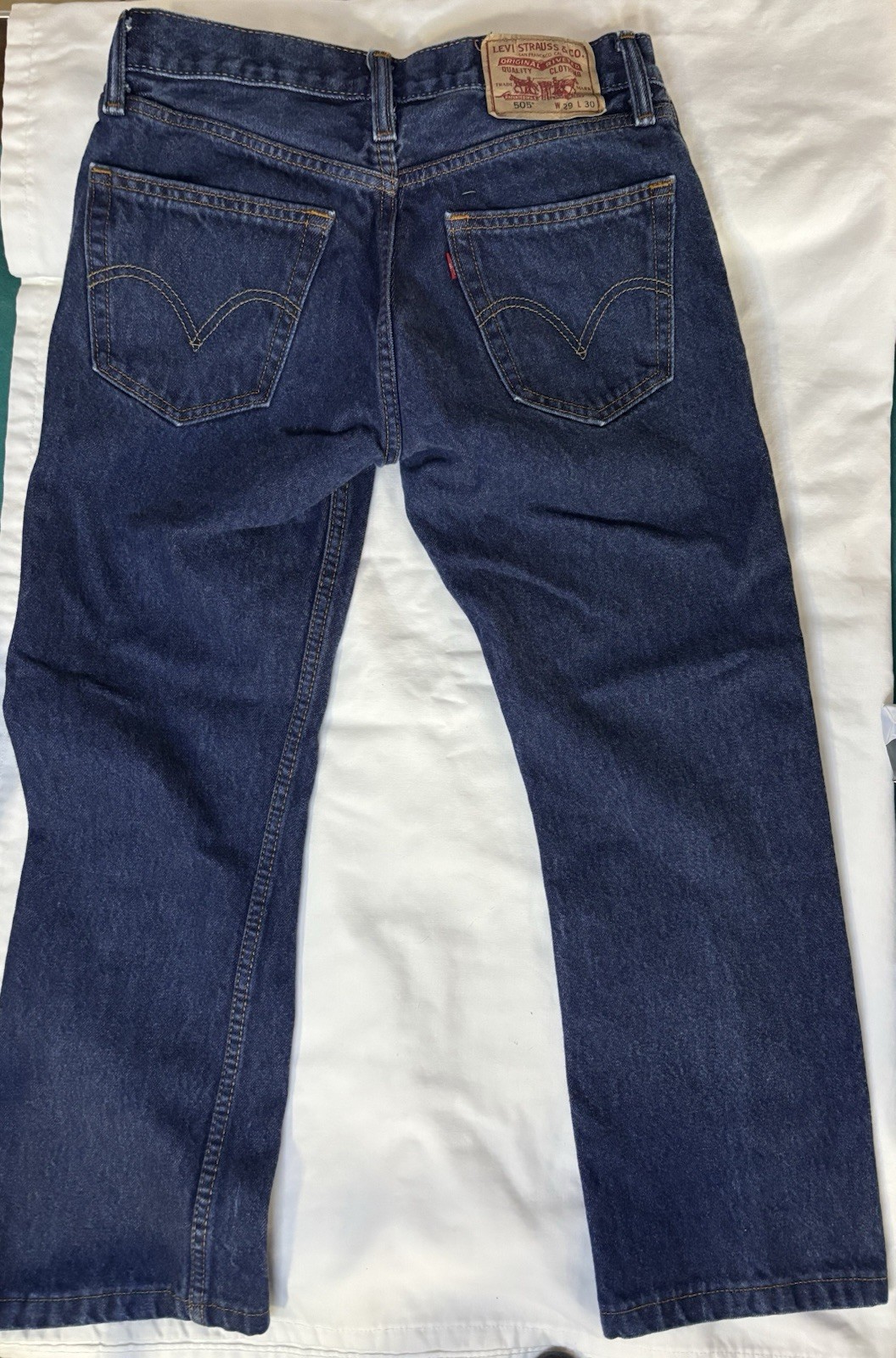 Levi’s 505 Men’s Jeans Regular Fit, Straight Leg, Size 29×30, Blue