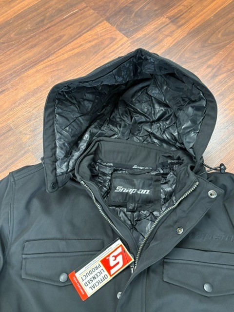 NEW! SNAP ON TOOLS RA HOODED 2024 ADAMS UNPADDED JACKET BLACK! MULTIPLE SIZES!