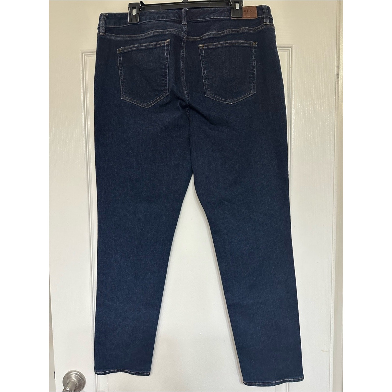 Lauren Ralph Lauren Classic Skinny Curvy Jeans Dark Wash Rinse Stretch 14 16