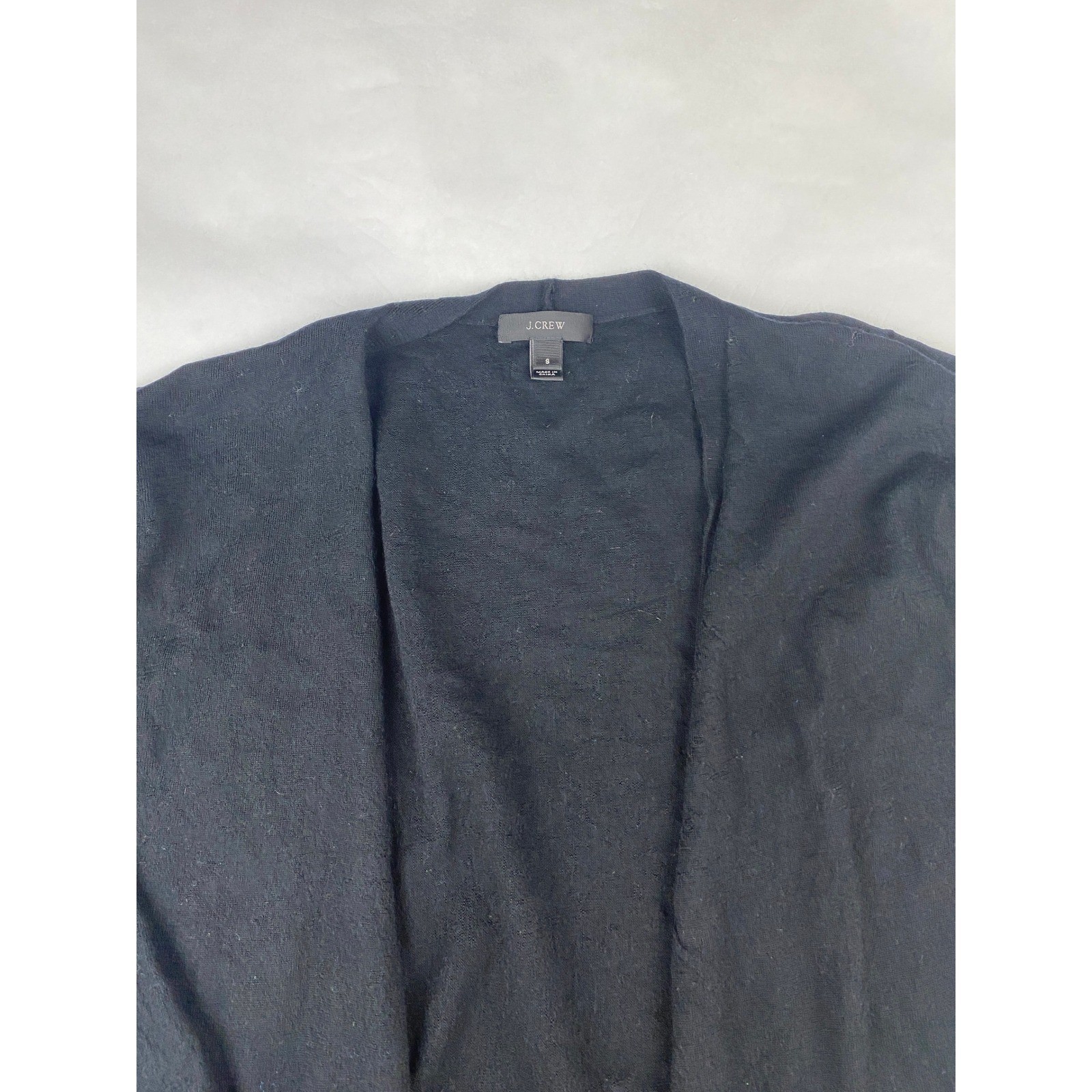 J.Crew 100% Merino Wool Open Front Cardigan Women’s Size Small Black