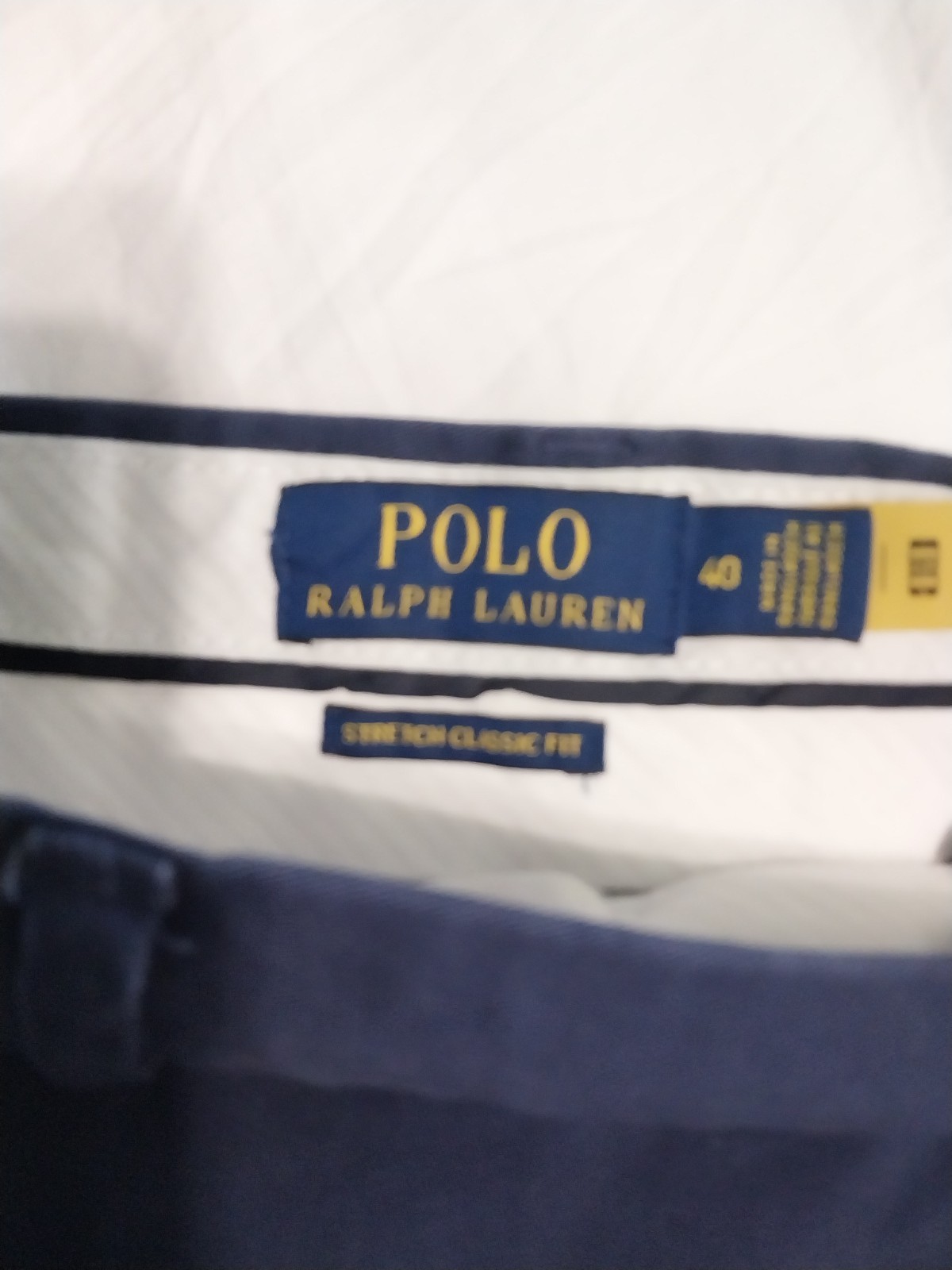 Polo Ralph Lauren Chino Stretch Classic Fit 9″ Shorts Men’s Size 40 Navy Blue