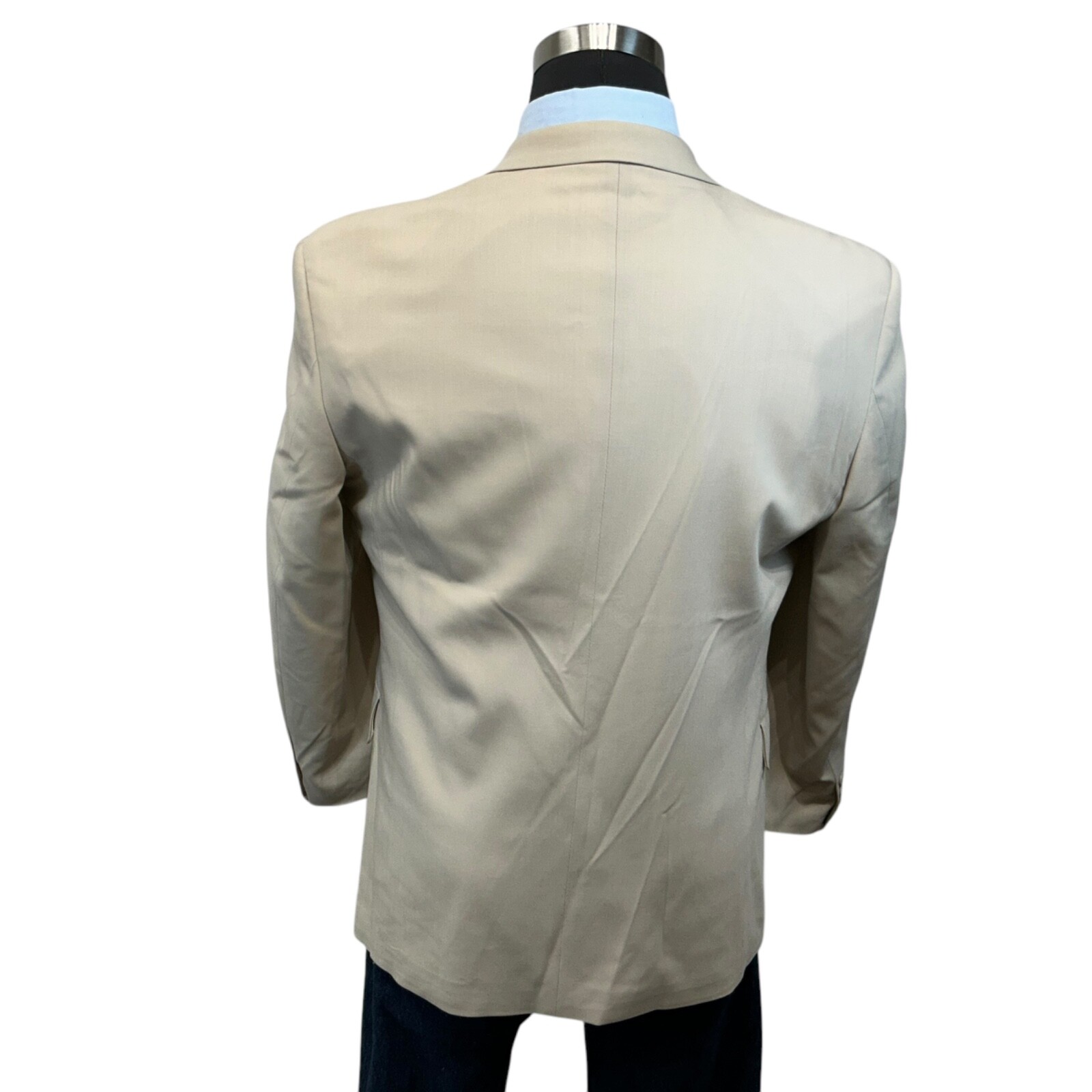42S LINEAGE MILAN NY Men’s 100% MERINO WOOL Super 120s ivory Beige tan. NEW