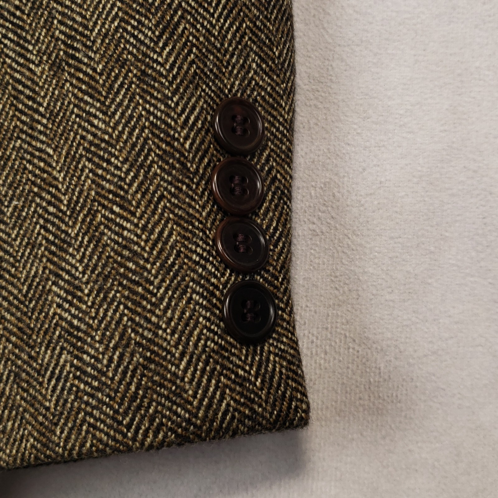 J Crew Oarsman Vtg Tweed Blazer Mens 41R Wool Two Button Single Vented Made USA
