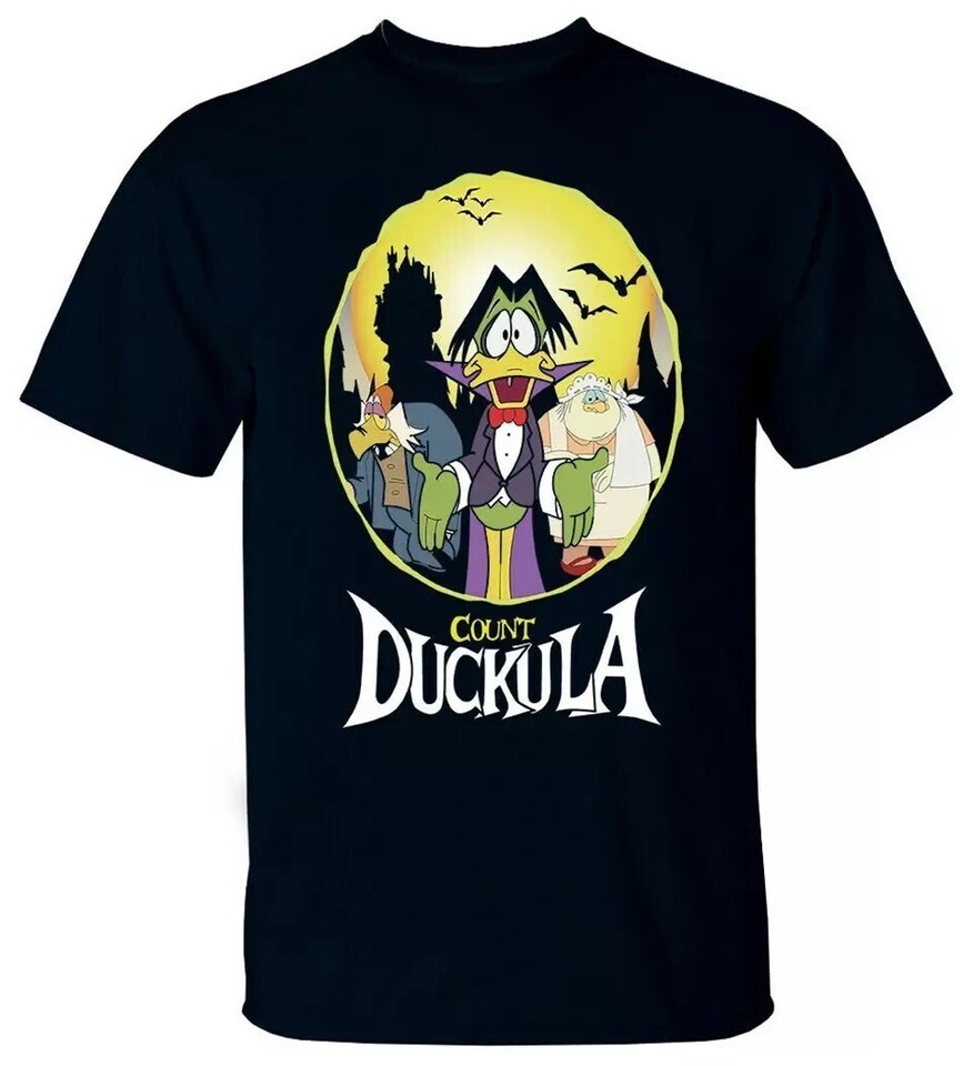 Count Duckula cartoon T-shirt Cotton For men Women All Size S-5XL