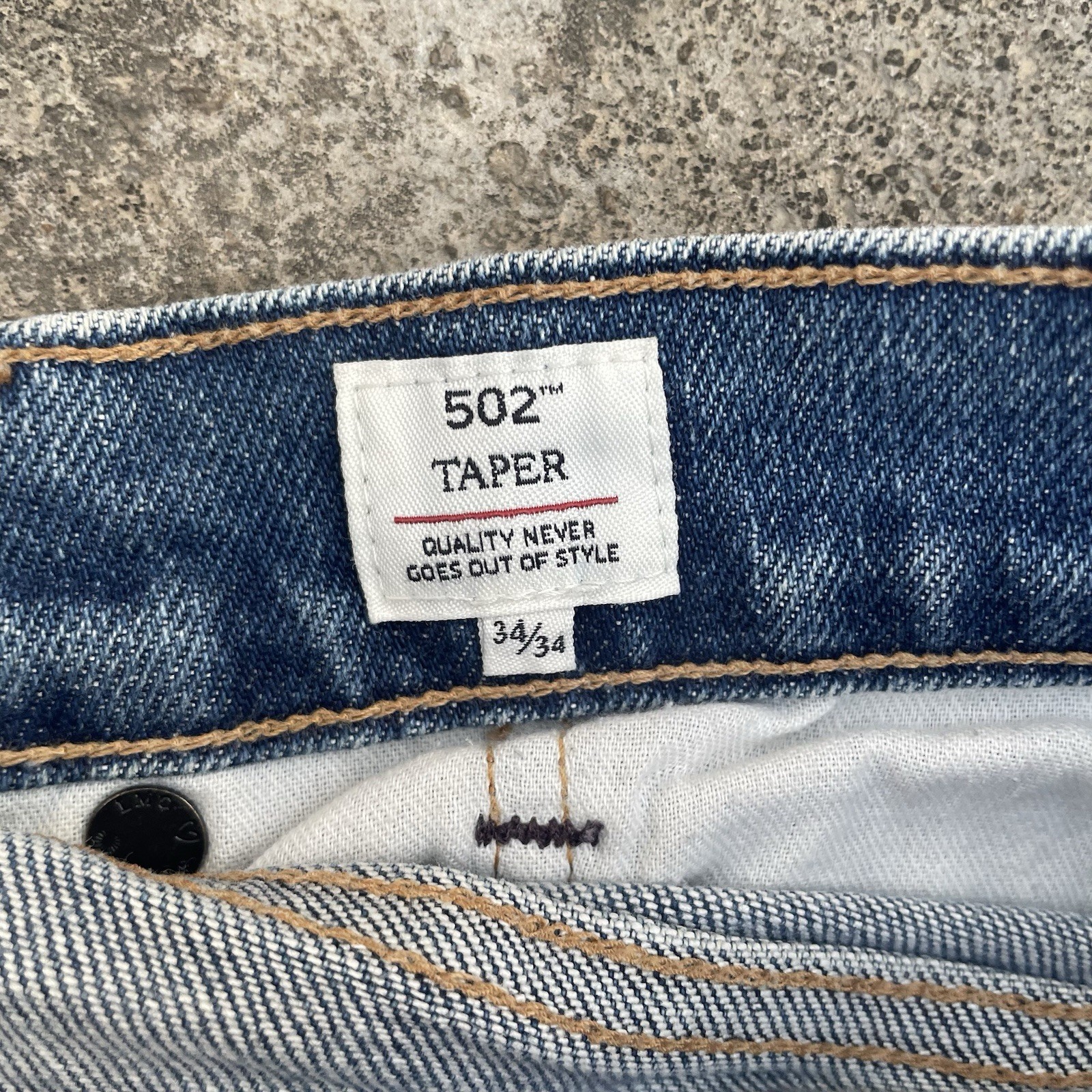 Levi’s 502 Taper Big E Selvedge Denim Japan Made Jeans W34