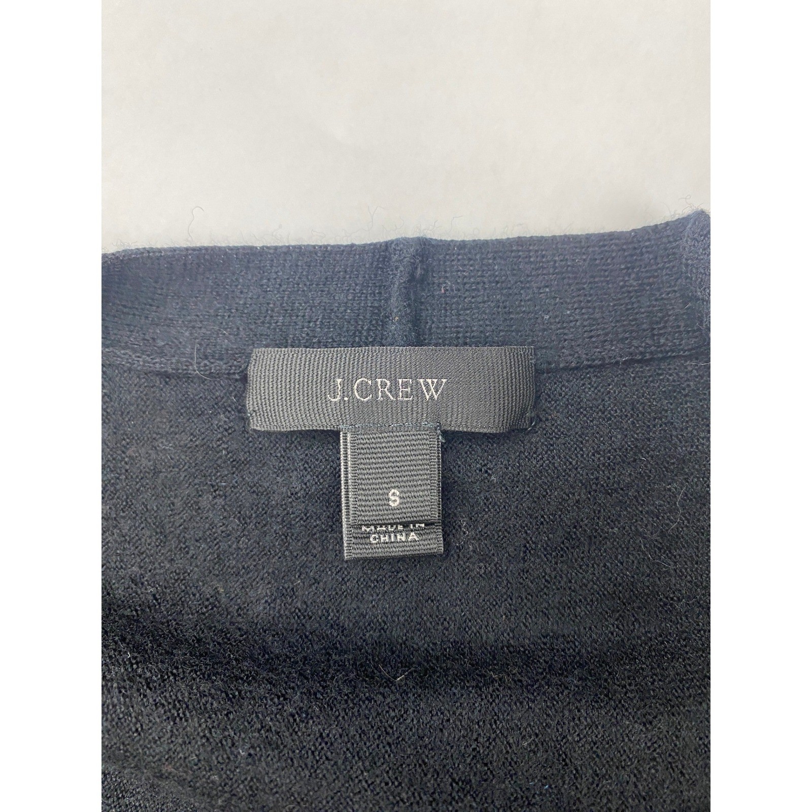J.Crew 100% Merino Wool Open Front Cardigan Women’s Size Small Black