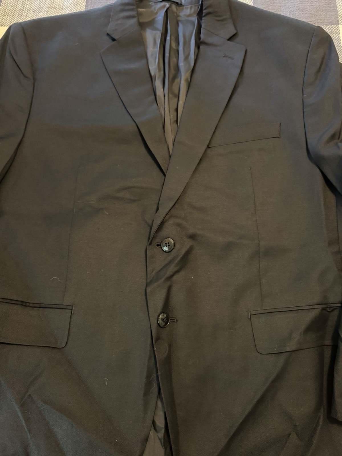 Michael Kors Men’s Black Wool Blend Suit, Jacket 46S, Pants 40×29
