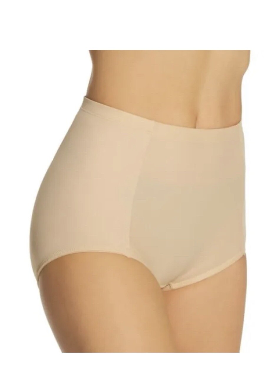 MAIDENFORM Flexees Brief Underwear FP0058 Beige Transparent Women Small NIP NEW