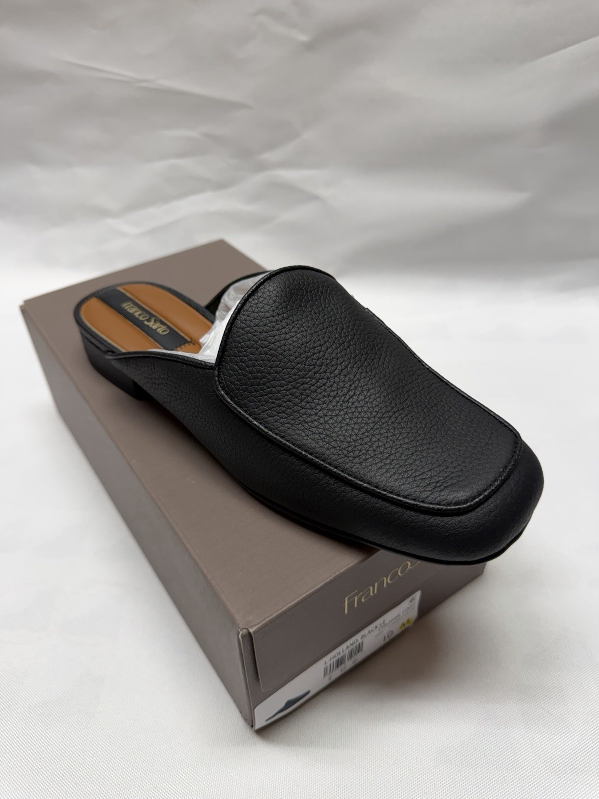 Franco Sarto Holland Women’s Black Leather Mule Slippers 10