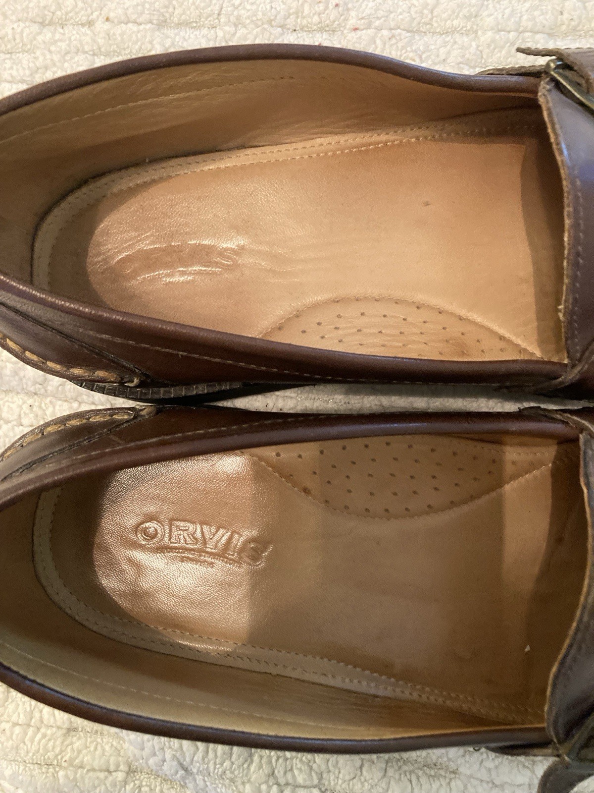 Orvis Mens Brown Shoes, Made In Brazil, Size 11 1/4. Width 4 1/4”