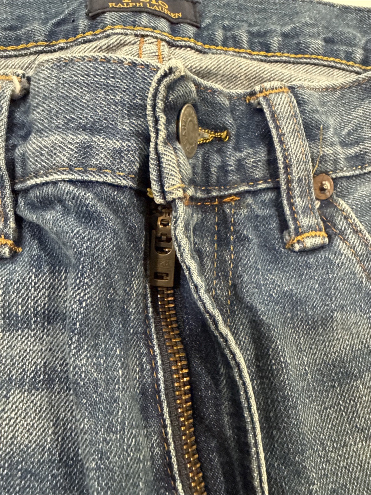Polo Ralph Lauren The Sullivan Slim Straight distressed jeans patch detail 32X32