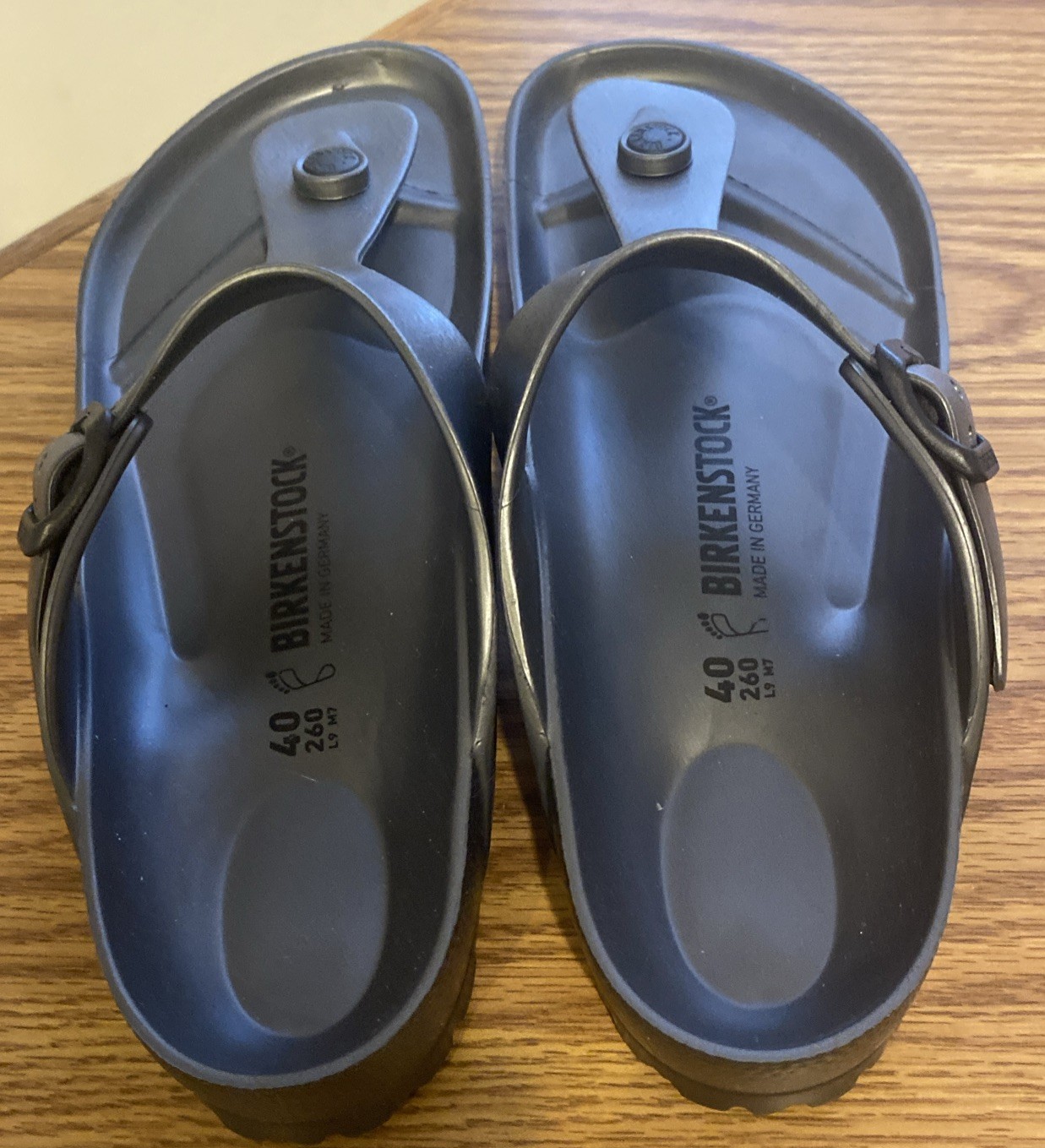 Birkenstock Unisex Dark Gray-Thong Sandals Size 40- Brand New W/O Box