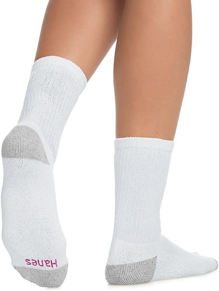 6；12 Pairs Hanes Cotton cushion CREW socks “SLIGHTLY-IMPERFECT” “Unisex”