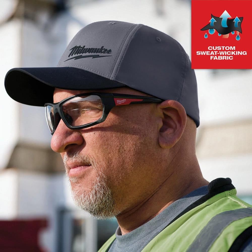 Milwaukee Large/Extra Large Dark Gray WORKSKIN Fitted Hat