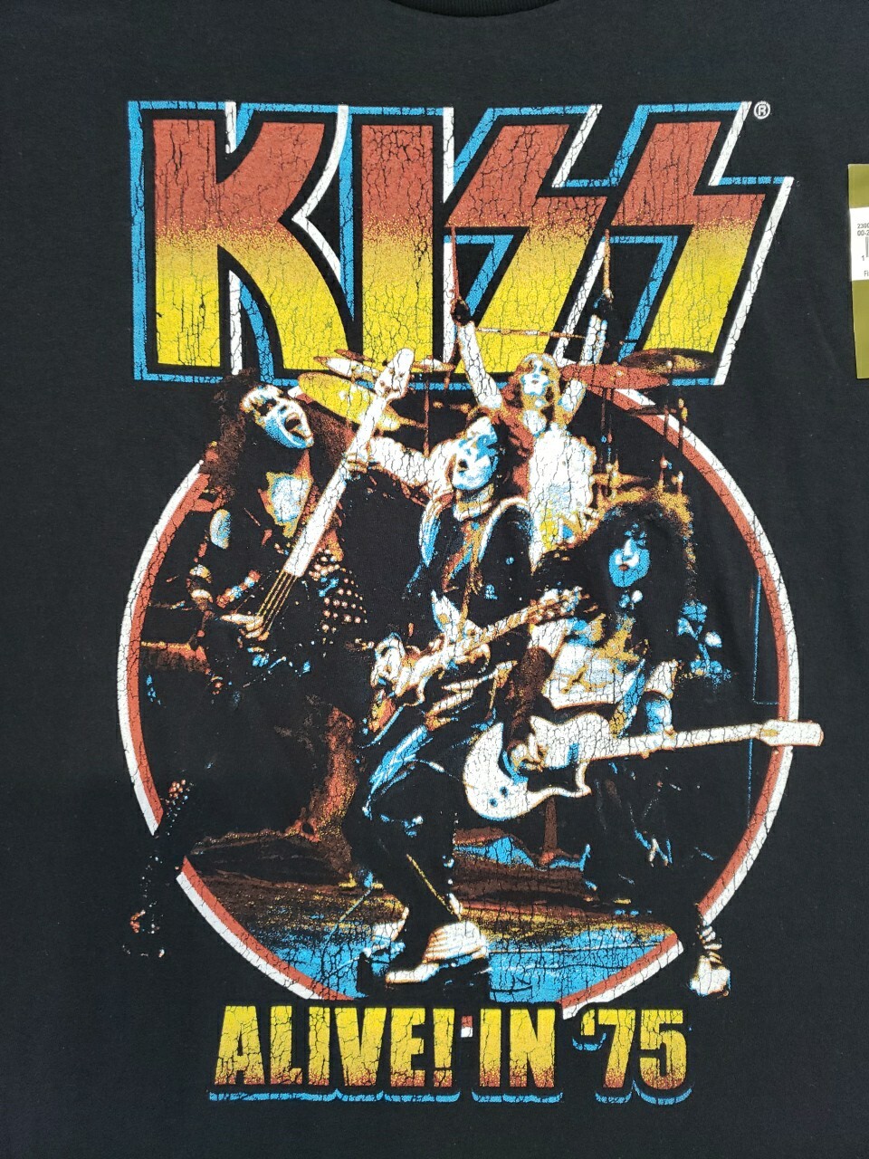 NWT KISS Alive In 75 Men’s Crew Neck T-Shirt XL 46/48 Black