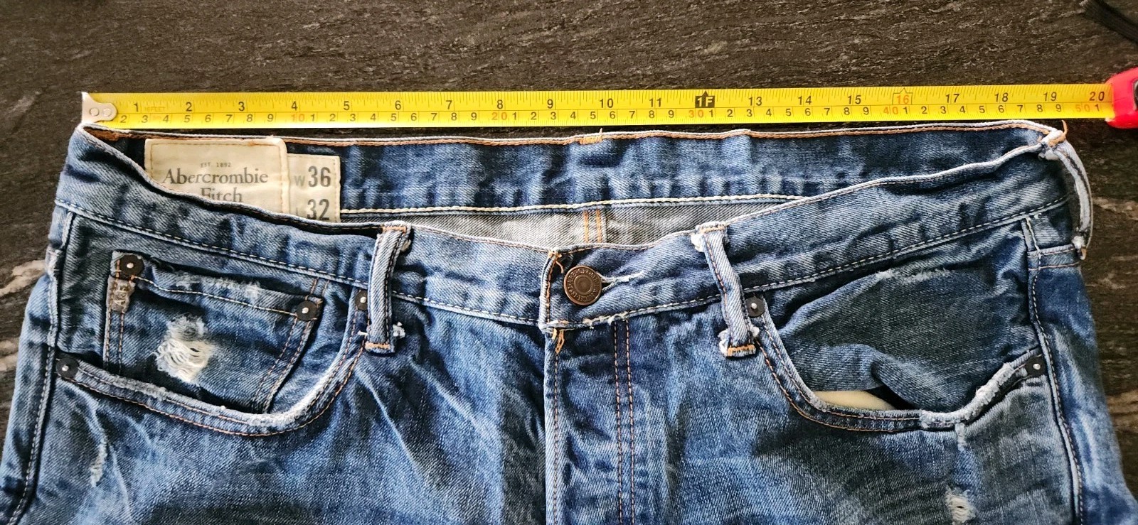 Abercrombie & Fitch Mens Kilburn Low Rise Boot Jean Sz W36 L32 Button Fly Y2K