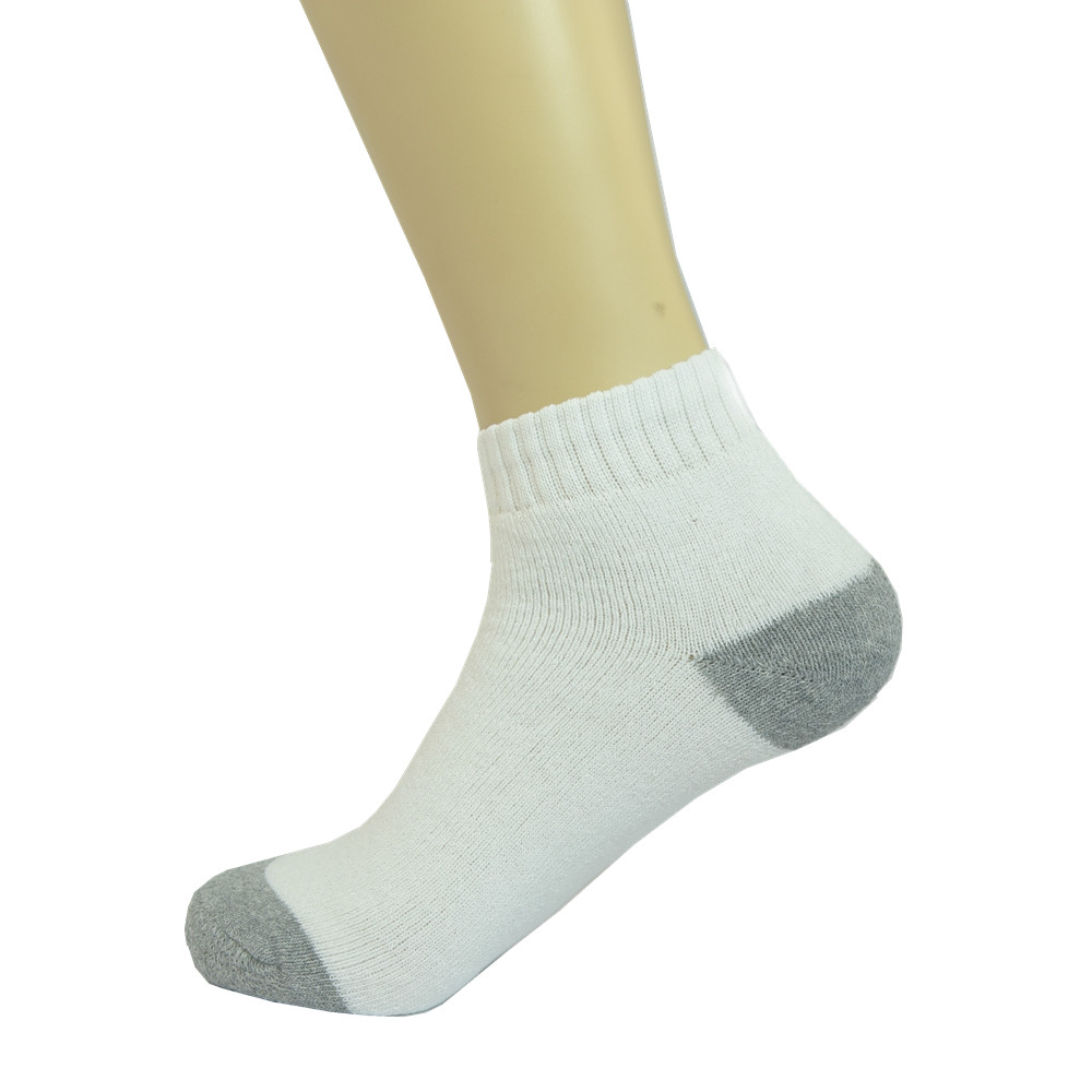 Wholesale Men’s 2 Tone White Ankle Quarter Cotton Low Sport Socks Size 9-1 10-13