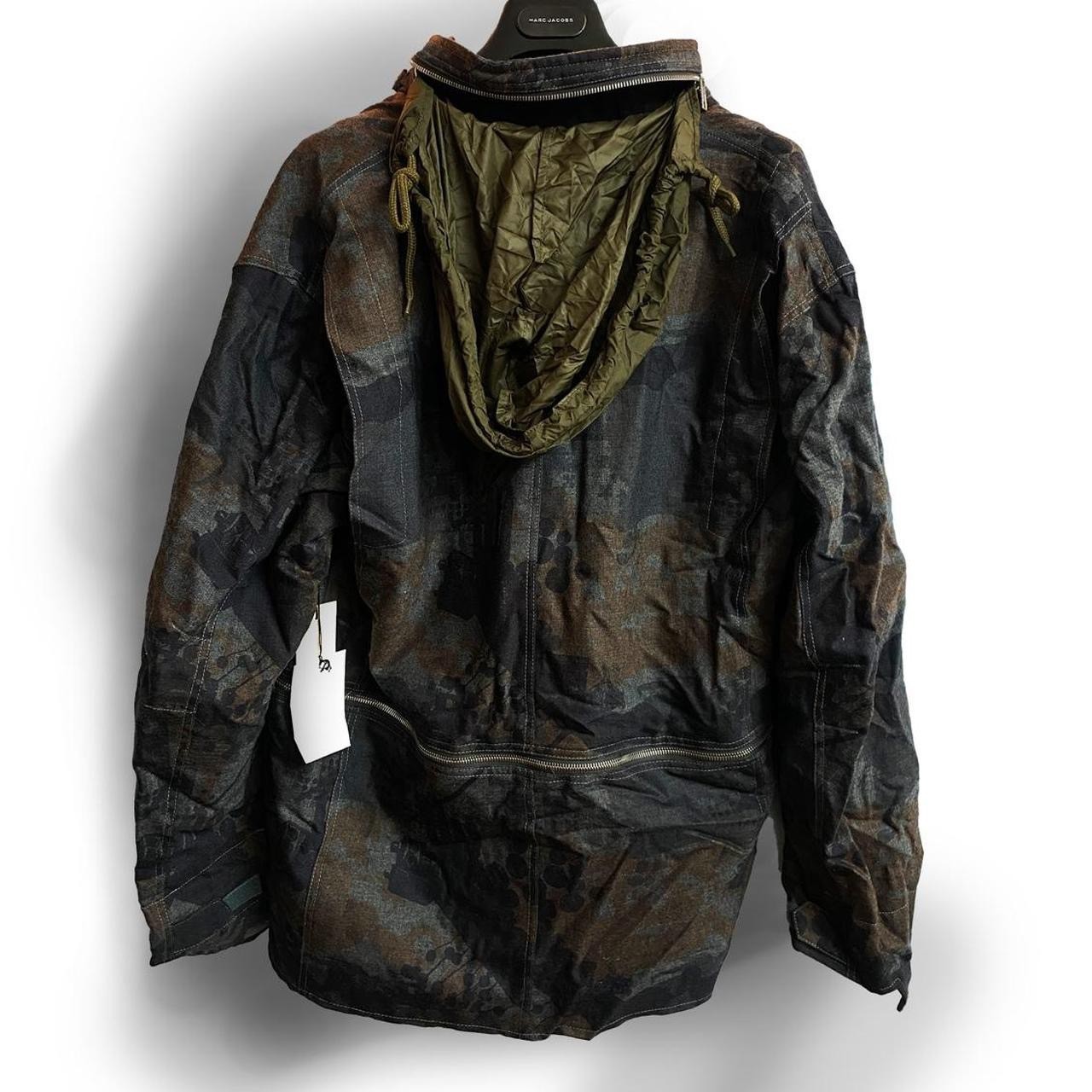 Marc Jacobs Men’s 48 Camo Field Jacket Full Zip Stand Collar Pockets