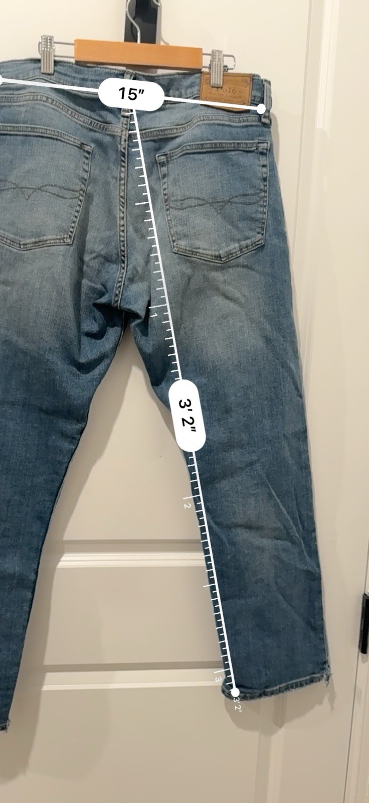 Polo Ralph Lauren The Hampton Relaxed Straight Jeans Mens 33×32 Blue