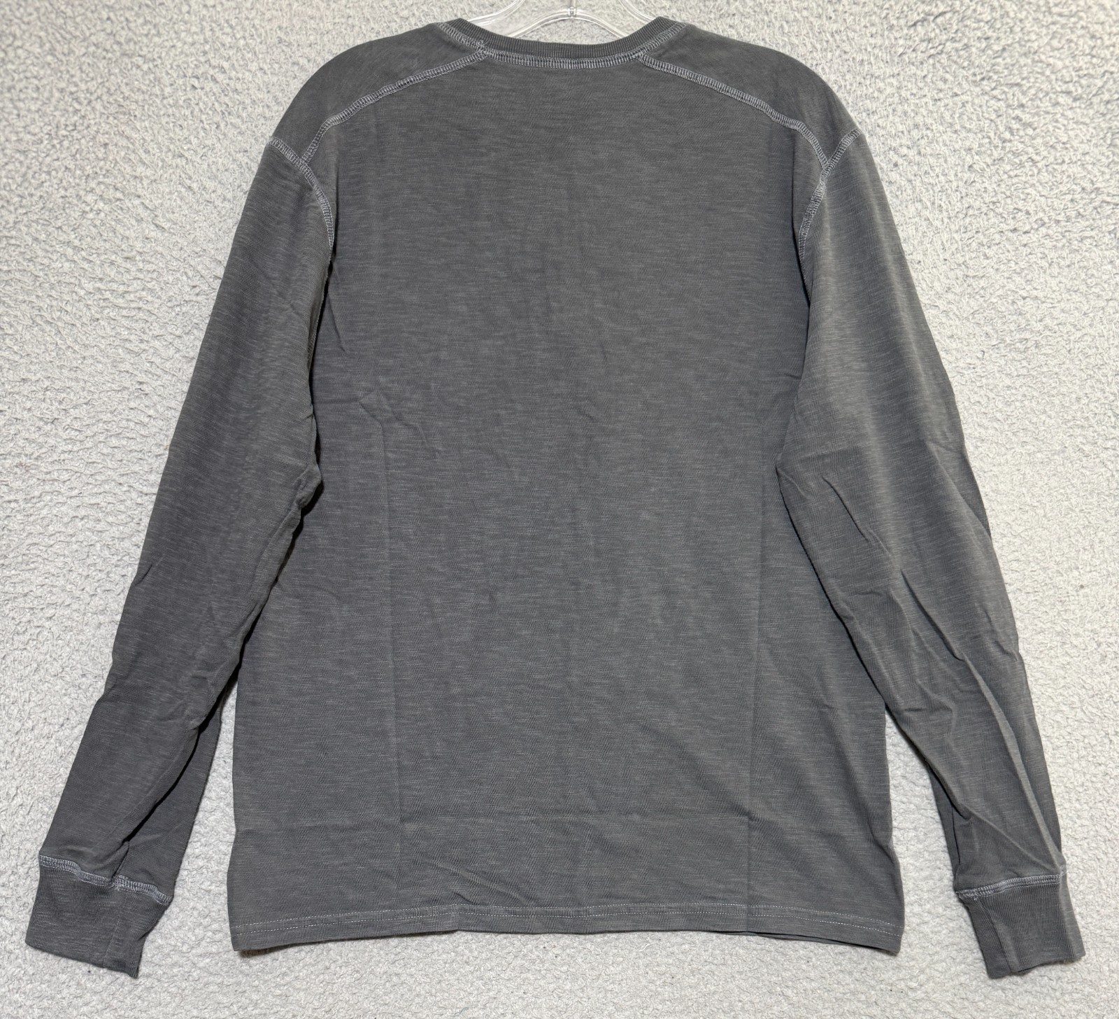 NEW J Crew Garment Dyed long sleeve Henley Gray Mens Medium Made in USA