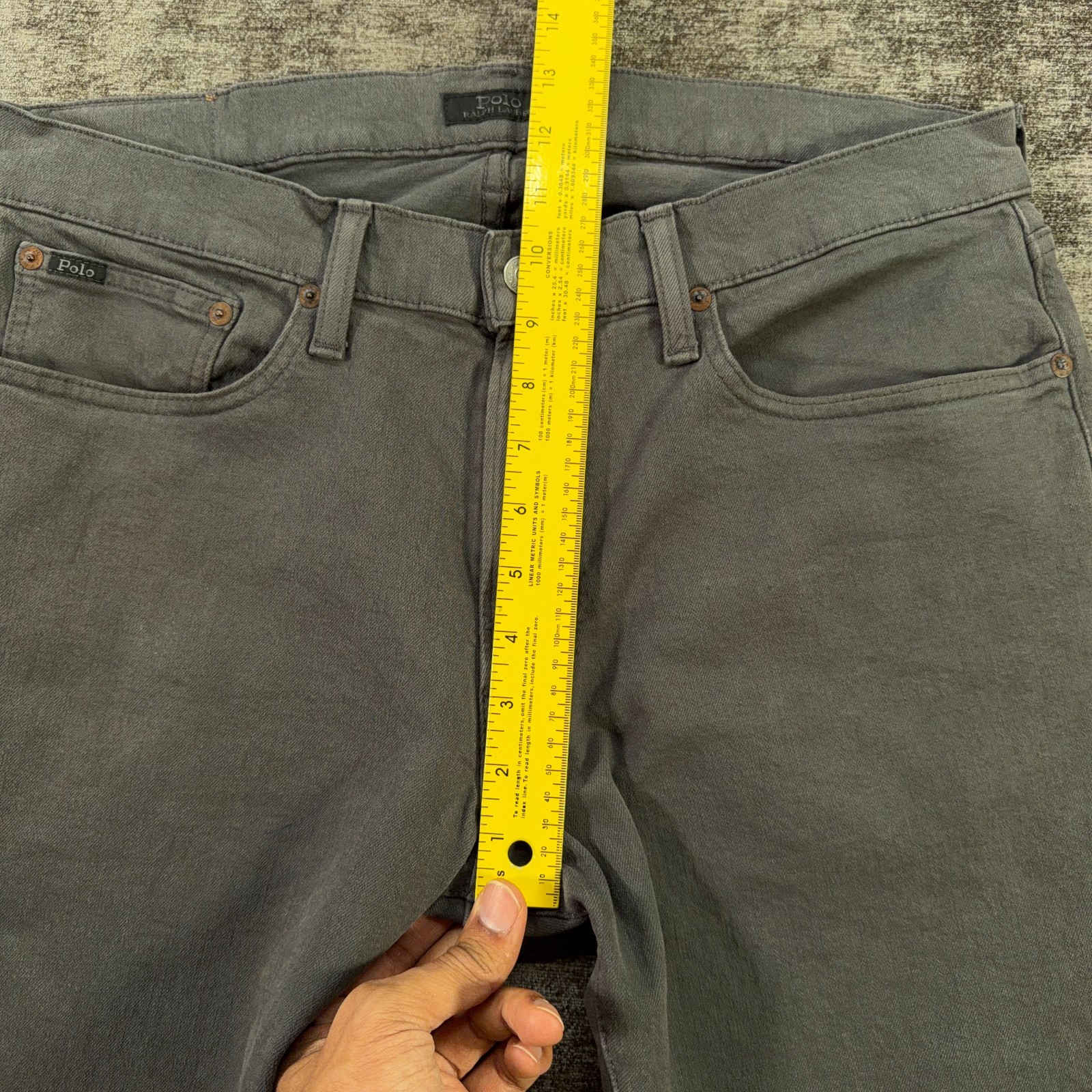 Polo Ralph Lauren Jeans Men Actual 34×32 Gray Denim The Sullivan Slim Fit Tag:33