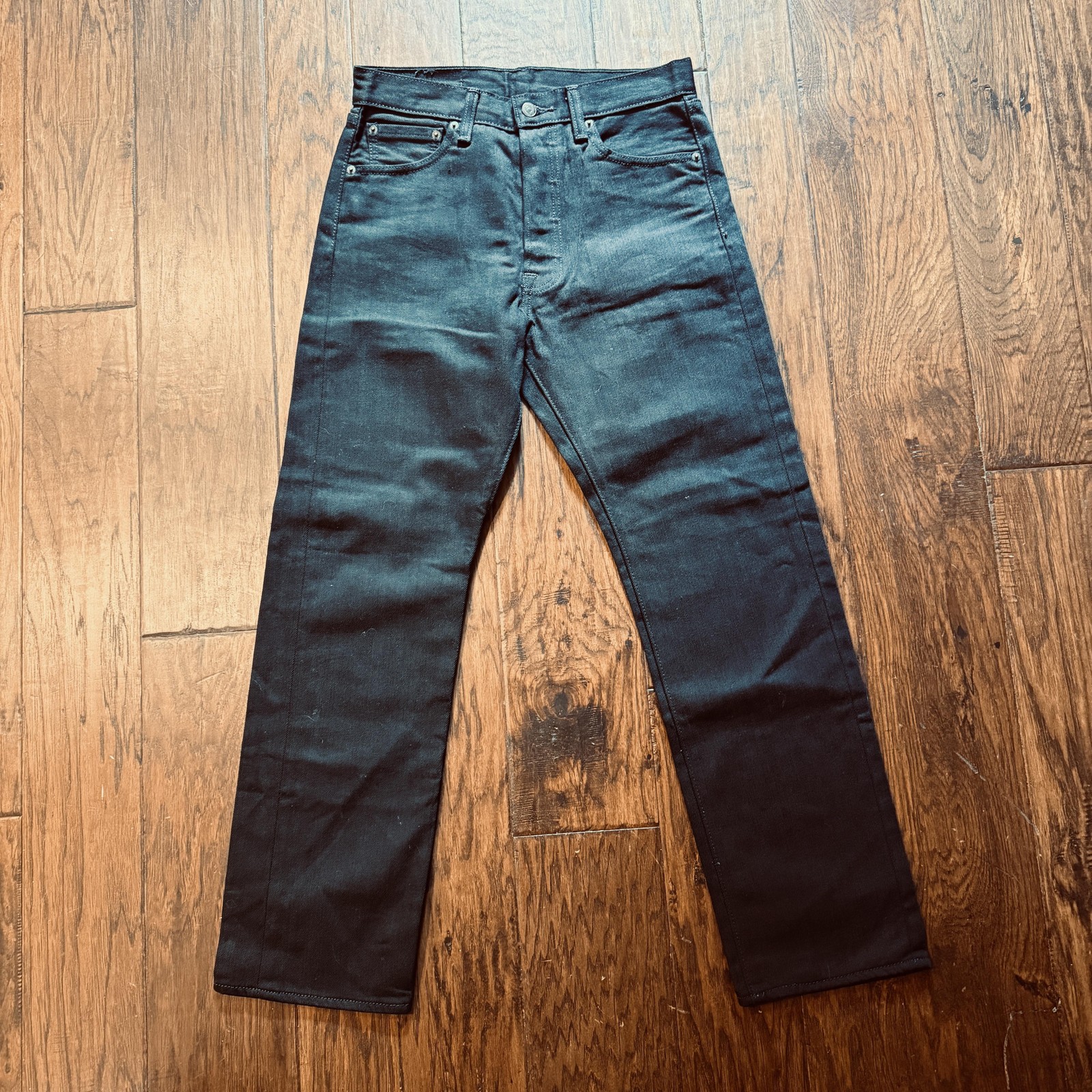 Levis 501 Jeans Mens 30×30 Black Straight Leg Button Fly Denim Pants Classic