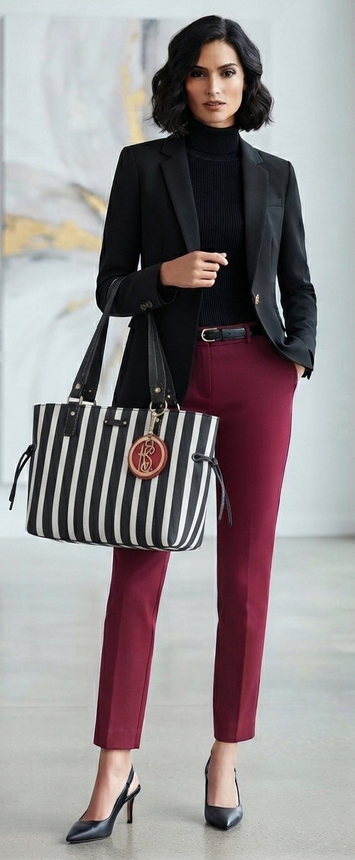 White House Black Market The Slim Ankle Pant – Windsor Wine – Size 4