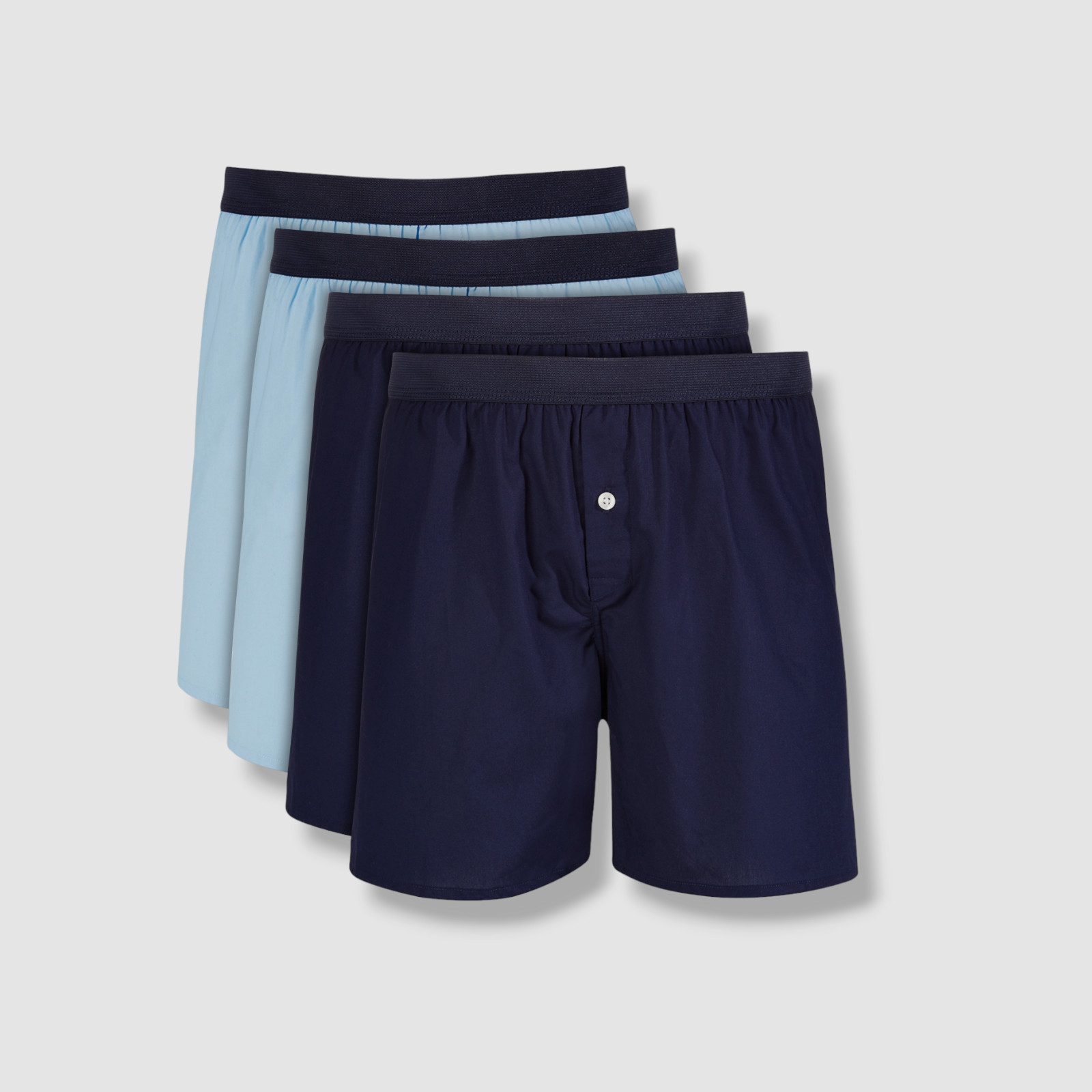 CLUB ROOM Men’s Shades of Blue 4 Pack Pair Woven Boxer Underwear NEW Large
