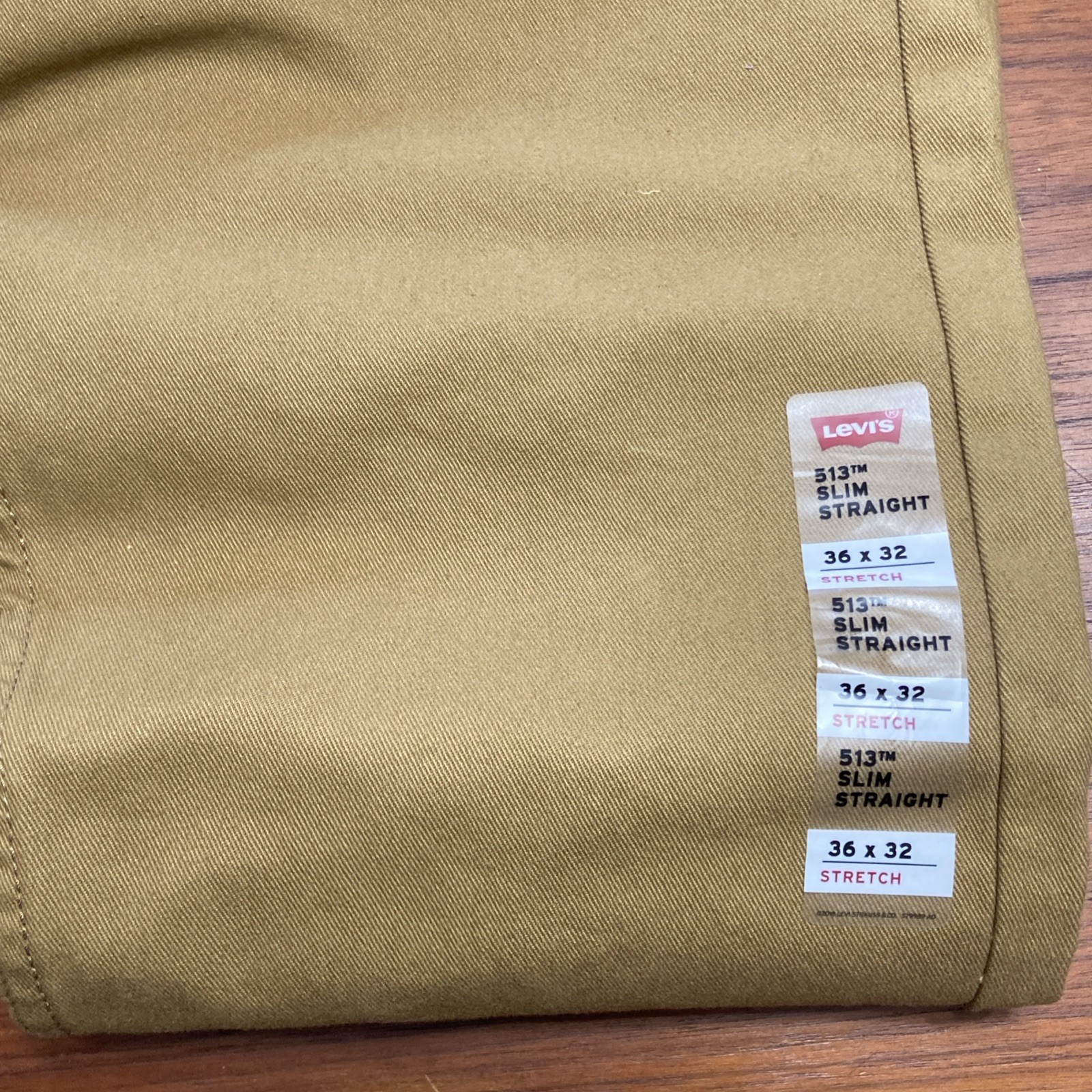 Levi’s 513 Caraway Brown Jeans 36 x 32 Slim Straight Fit Style #08513-0424 $80