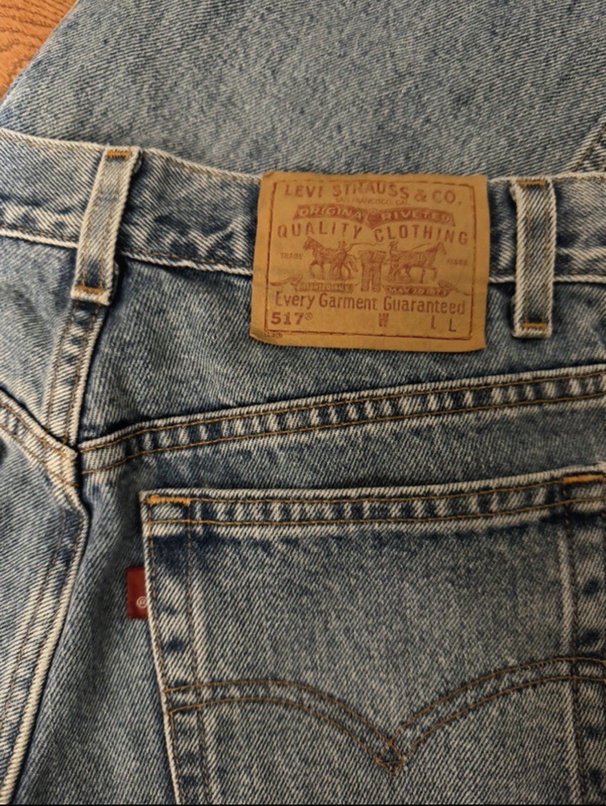 Levi’s 517 Bootcut Jeans Vintage 90s Mid Rise Blue Denim W28 L32