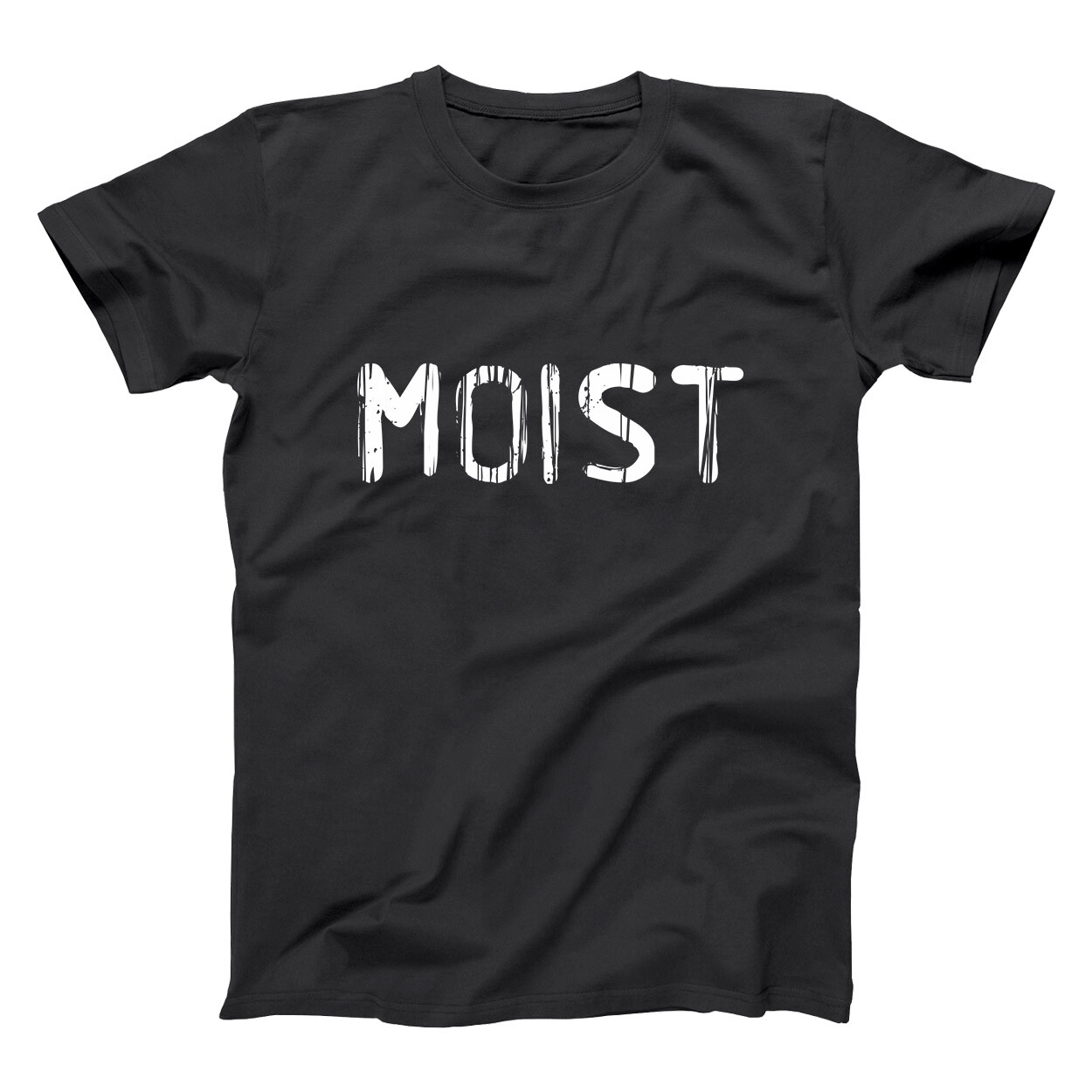 Moist (White Ink) Funny Humor Rude Xxx Party Black Basic Men’s T-Shirt