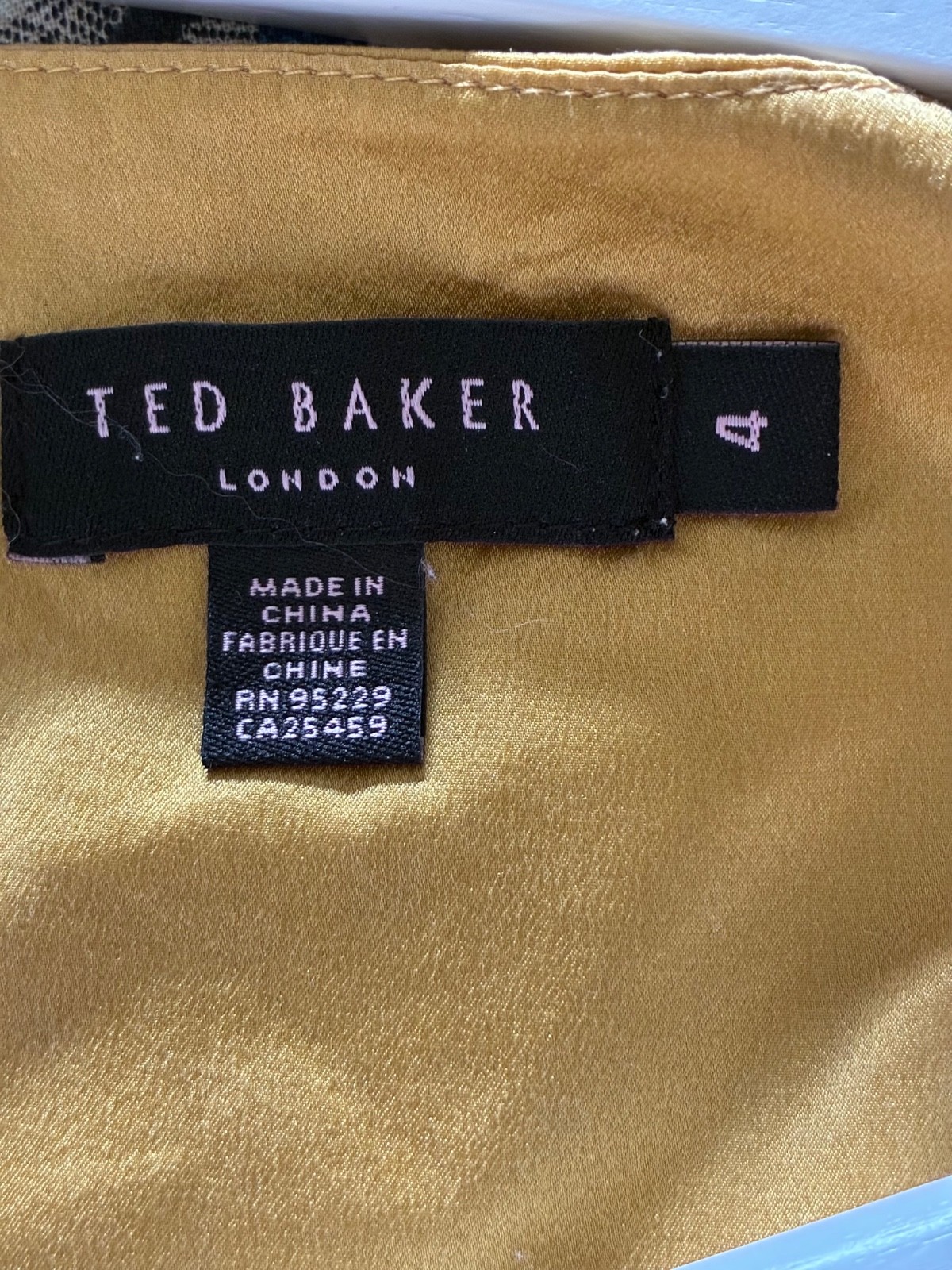 Ted Baker Mustard Yellow Modal Silk Trim Maxi Dress UK 14 Size 4 Oversized