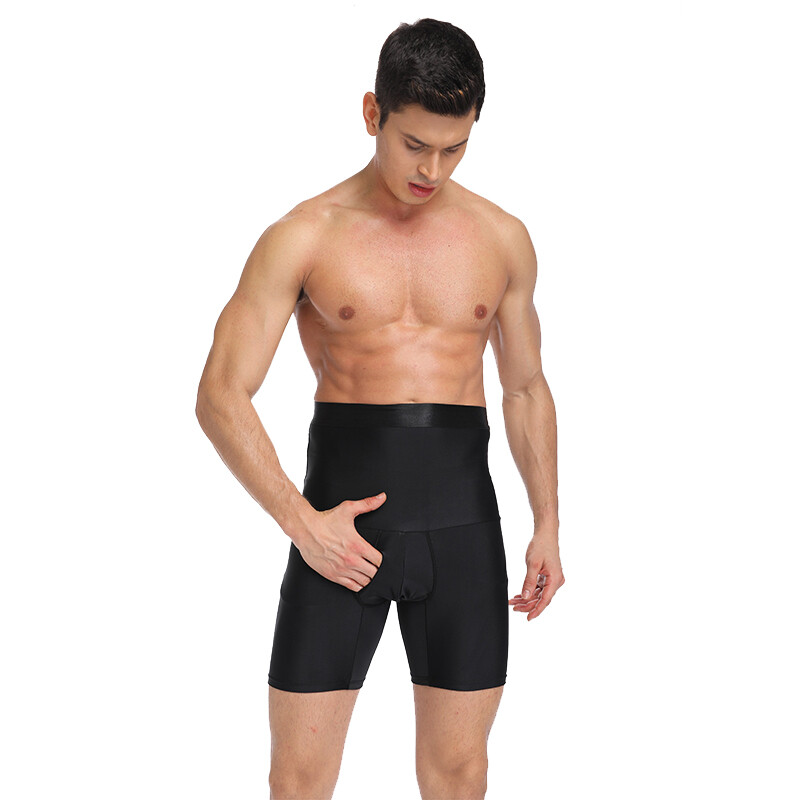 Men’S Body Shaper Tummy Control Slimming Shapewear Shorts High Waist Bdomen Trim