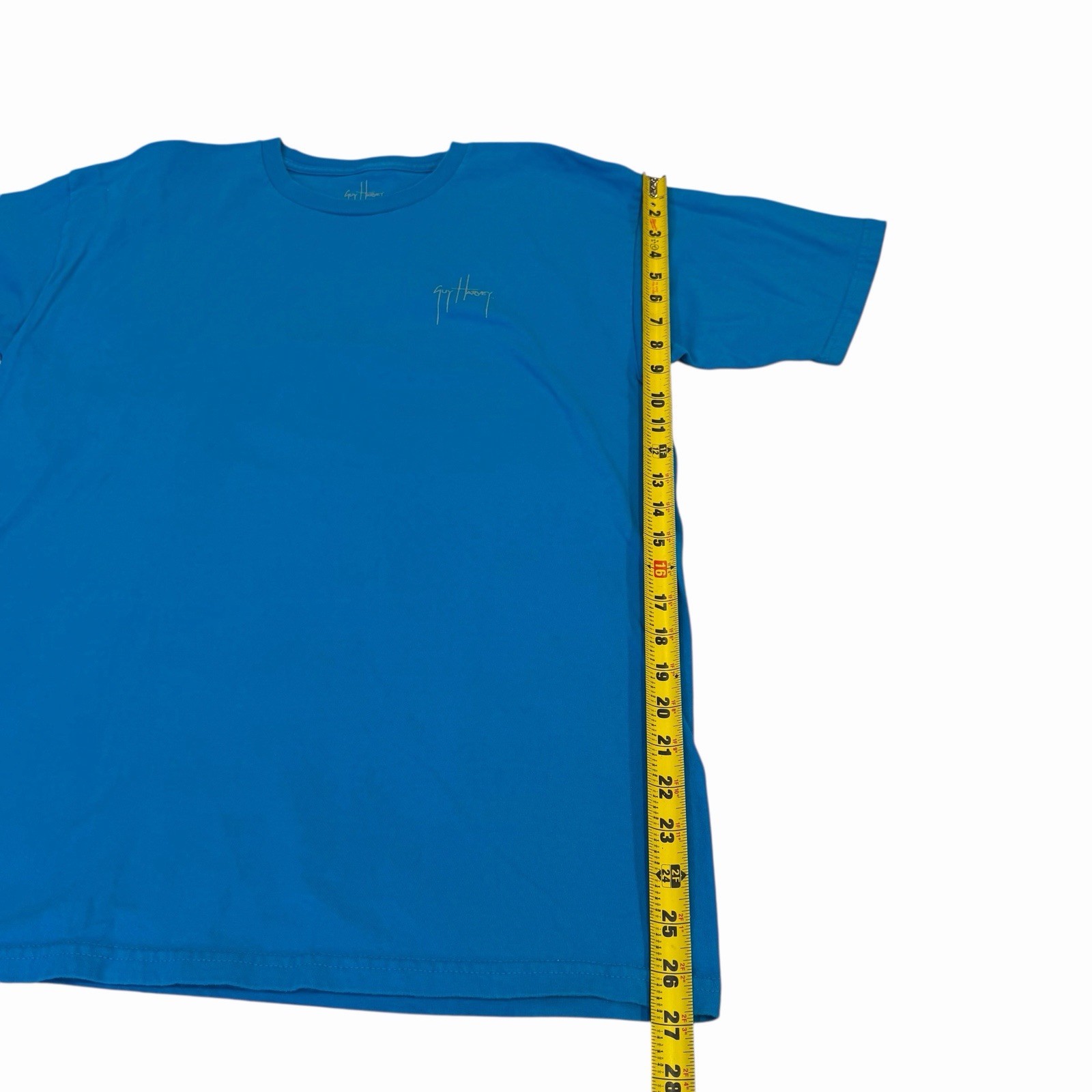 Guy Harvey T-Shirt Short Sleeve Large Blue Marlin Dorado Mahi Ocean Crewneck