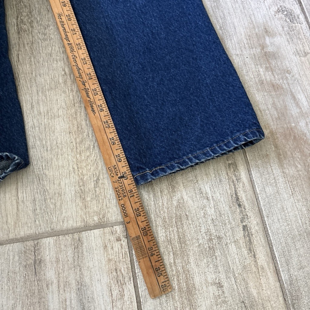 True Vintage 80s Lee Straight Leg Blue Denim Jeans Union Stamp Made in USA 32×31